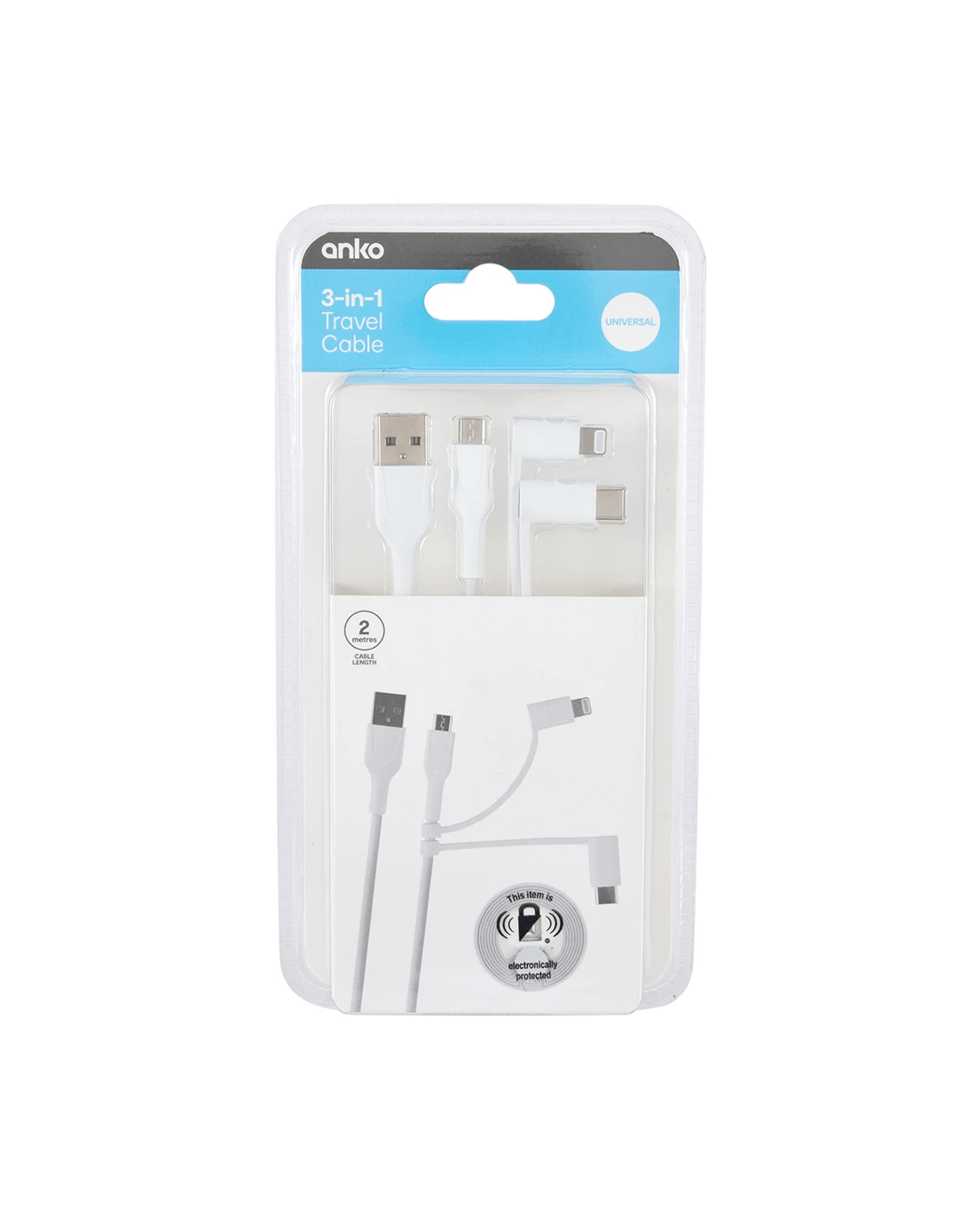 4 3-in-1 Travel Cable - White, 4 of 8
