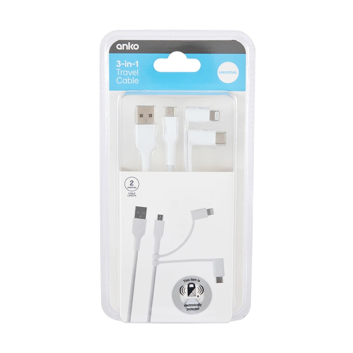 4 3-in-1 Travel Cable - White, 4 of 8