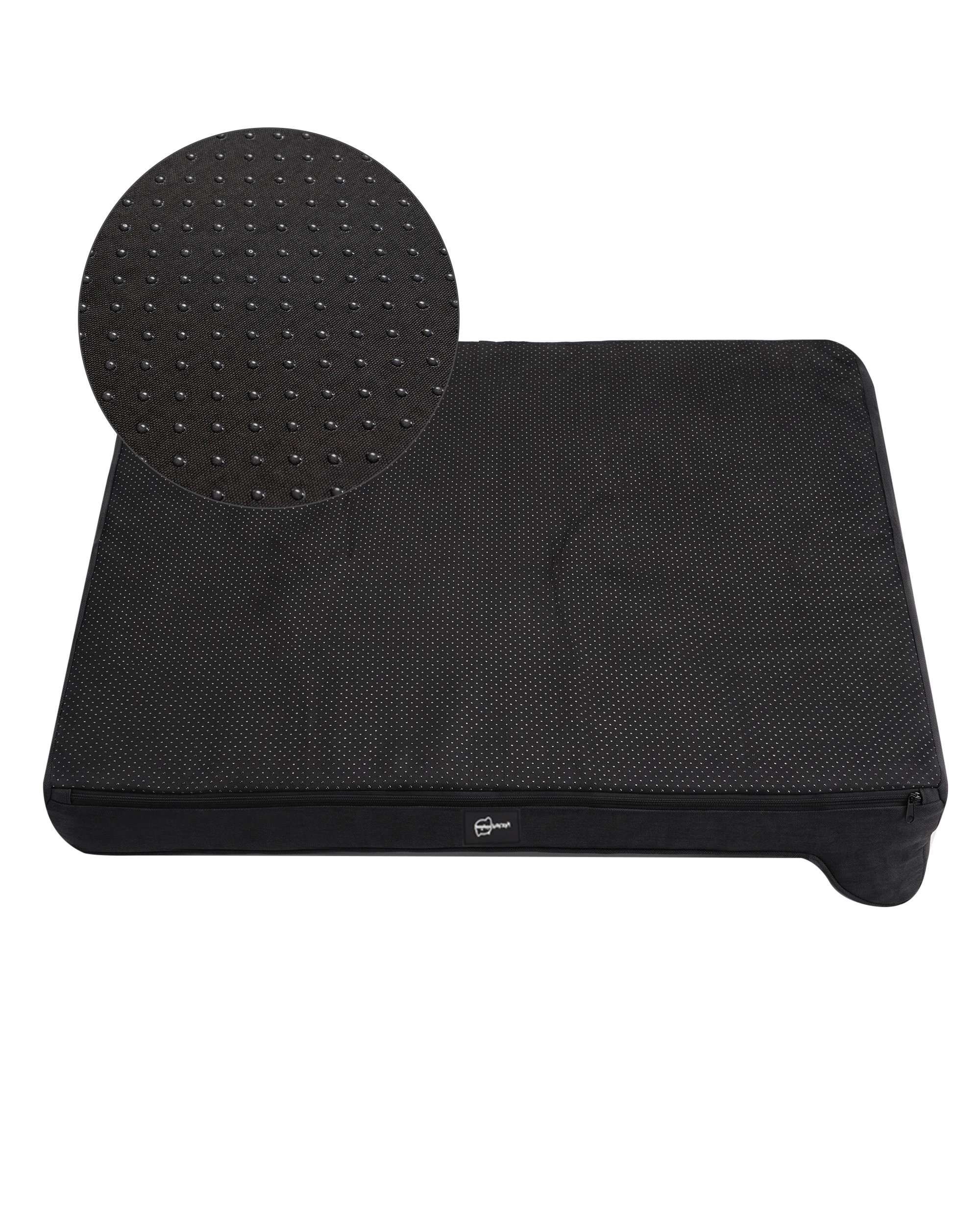5 Petzly Dog Bed with L-Shaped Bolsters Removable Washable Cover Black Medium, 5 of 9