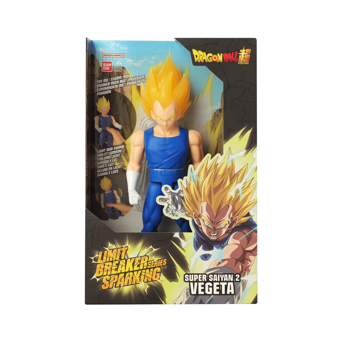 1 Bandai Dragon Ball Super: Limit Breaker Series Sparking Super Saiyan 2 Vegeta 12 inch Figure, 1 of 10