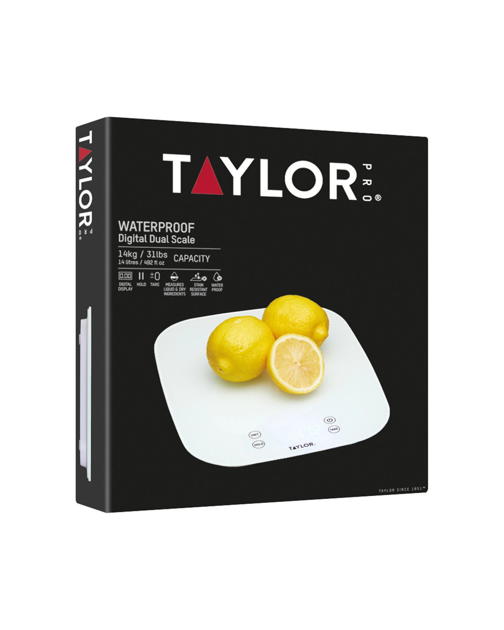 2 Taylor Pro Glass Waterproof Digital Dual Kitchen Scale 14kg - Multi, 2 of 6