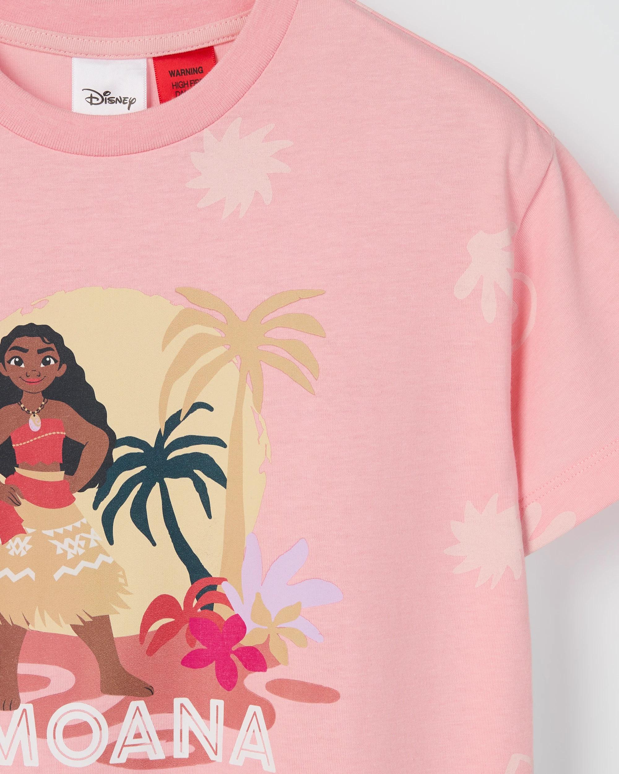 2 Disney Younger Girls Short Sleeve Oversized Nightie MOANA, 2 of 3