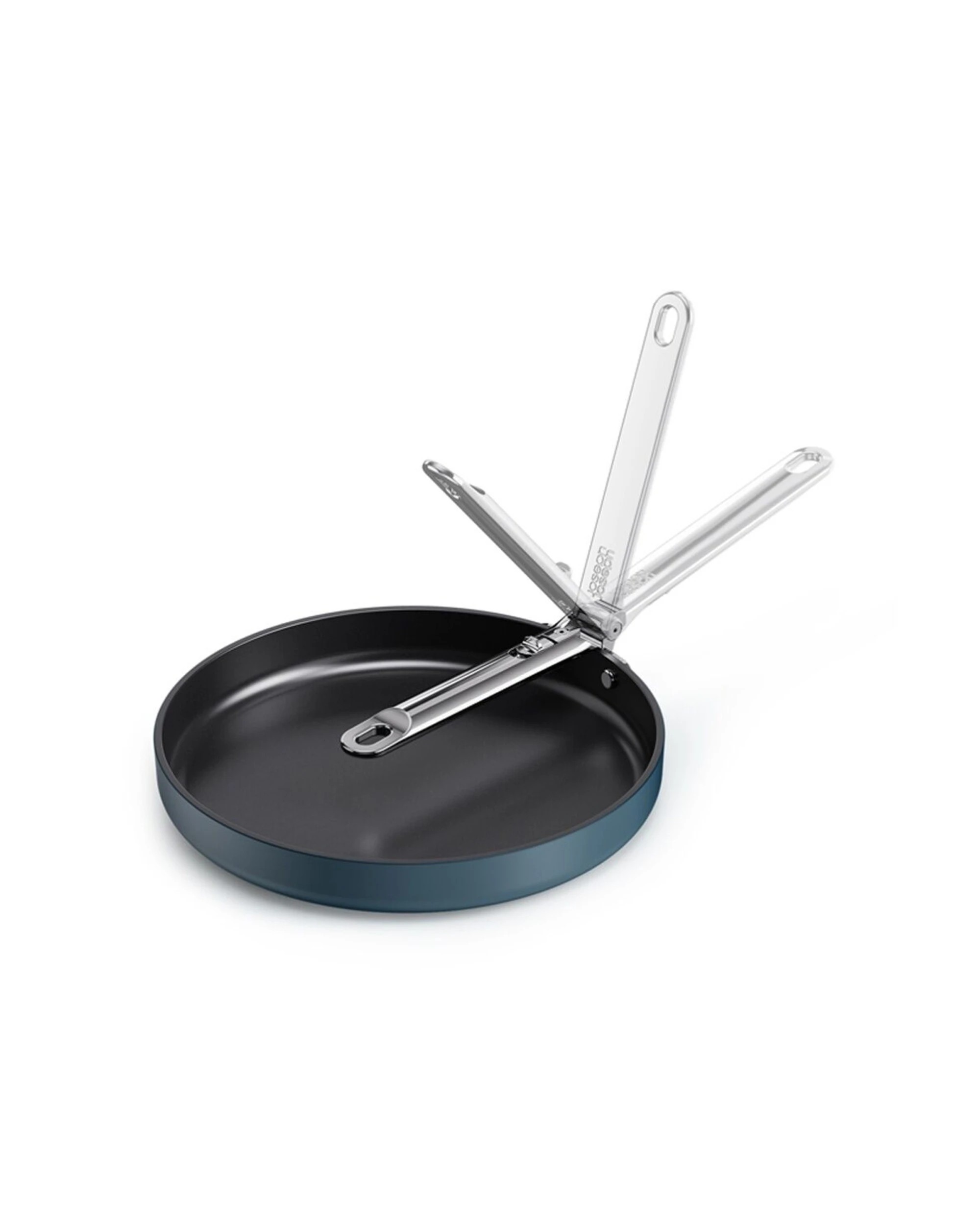 2 Joseph Joseph 28cm Shallow Induction Frying Pan With Foldable Handle Midnight - Blue, 2 of 7