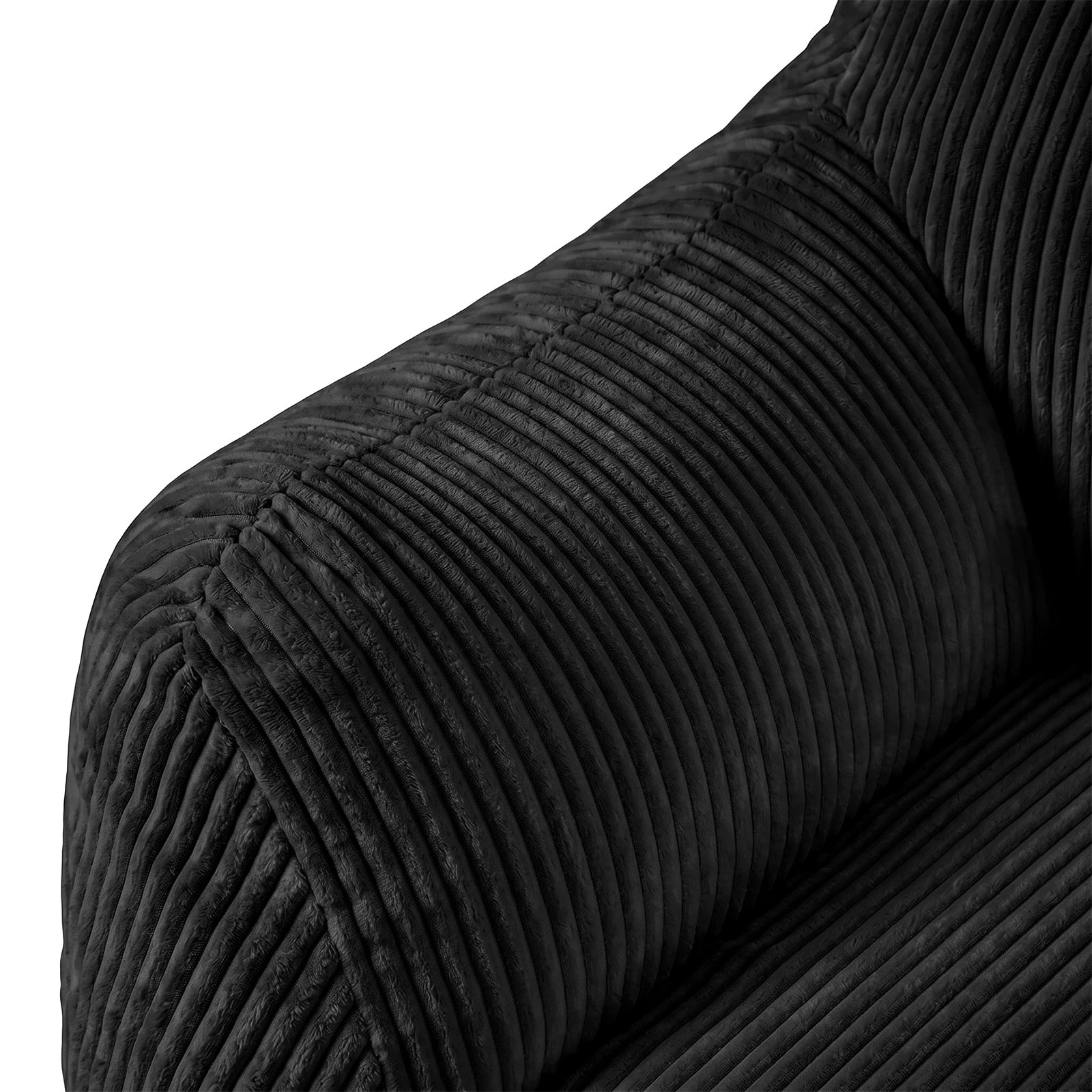 7 Advwin Bean Bag Chair Sofa w/ Armrest Handle Adults Teens Corduroy Lazy Floor Sofa - Black, 7 of 7