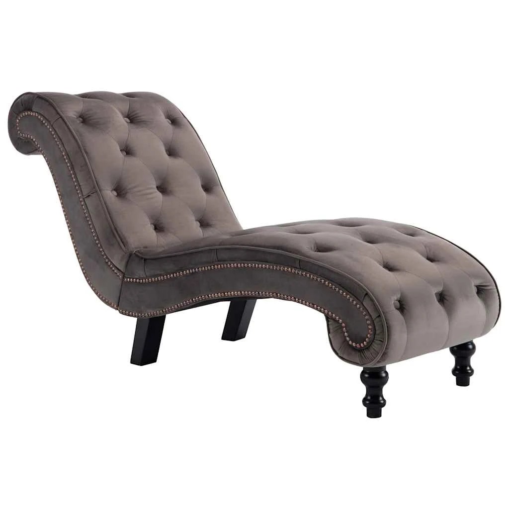 1 Vidaxl Chaise Lounge Lounge Chairs - Grey, 1 of 7