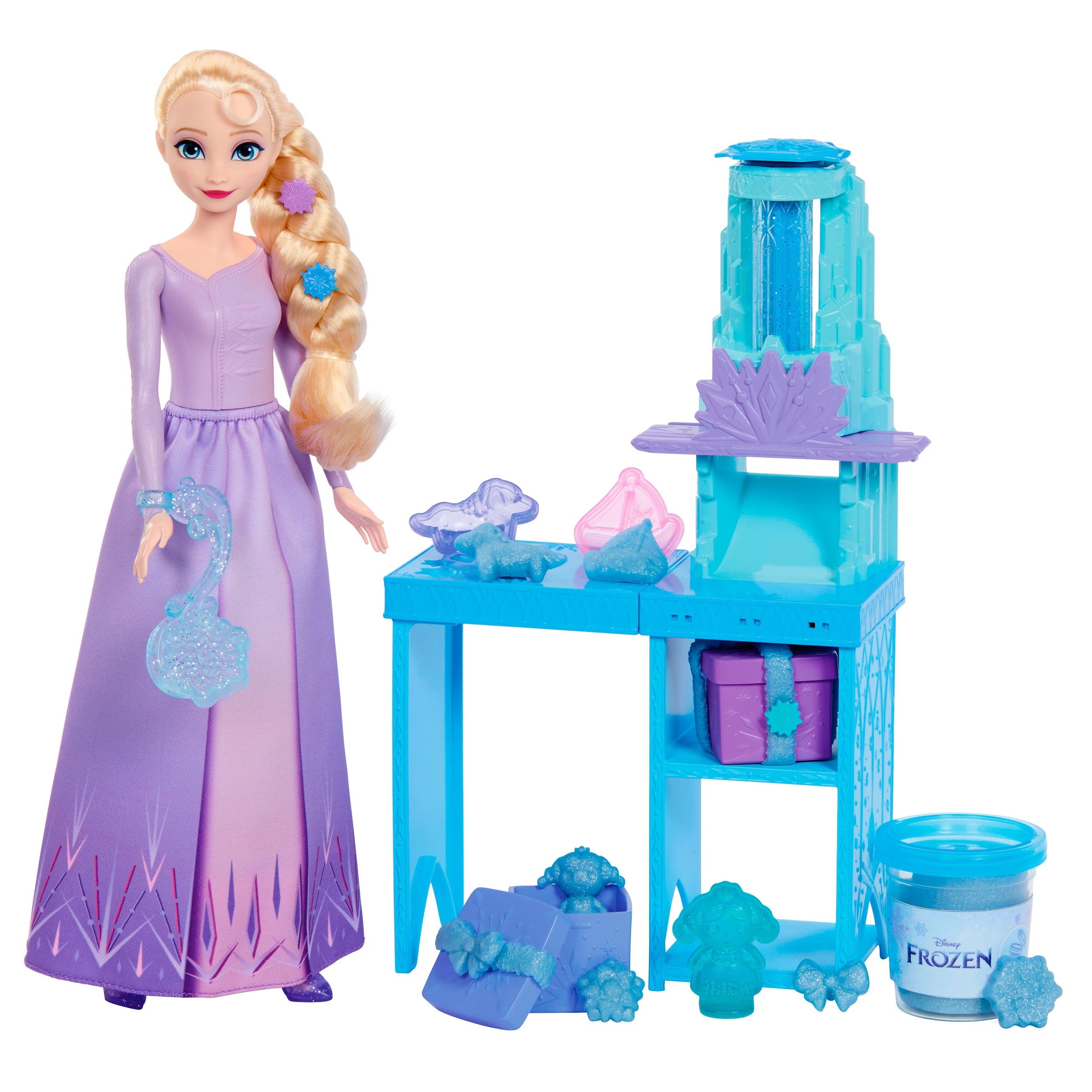 2 Disney Frozen Elsa Fashion Doll in Movie Look with Icy Creations Playset, 2 of 5