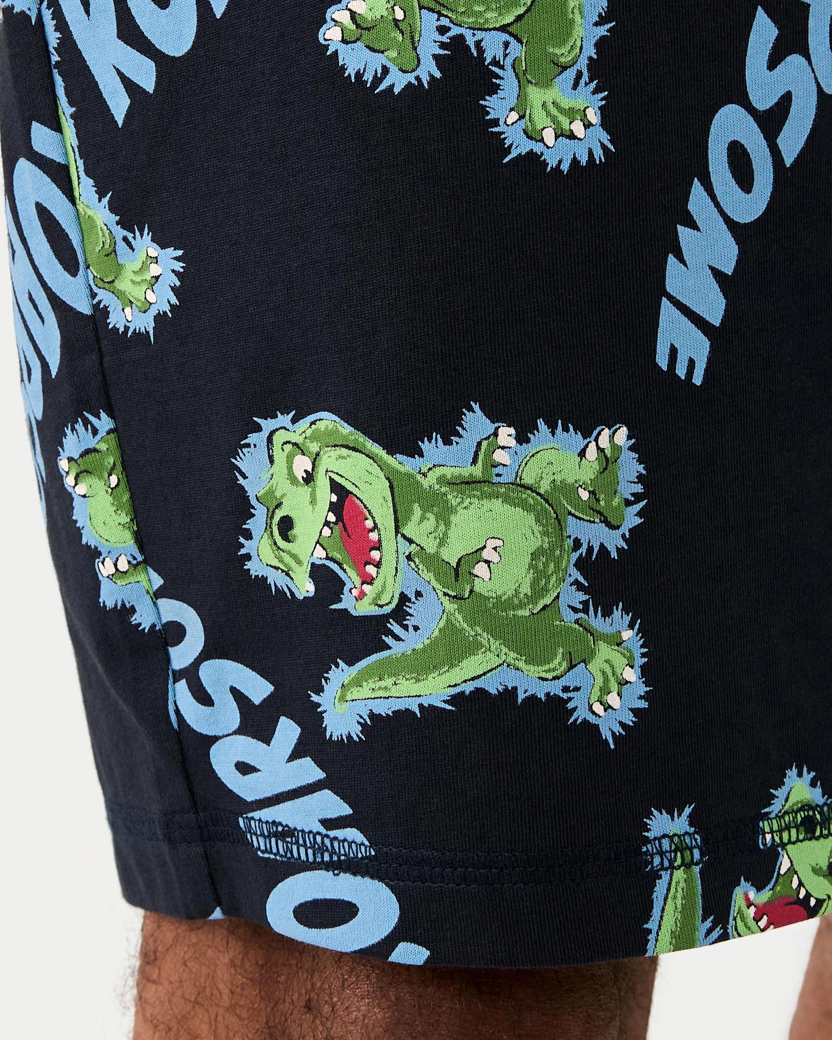8 Short Sleeve Knit Short Mini Me Pyjama Set Dadosaurus, 8 of 9