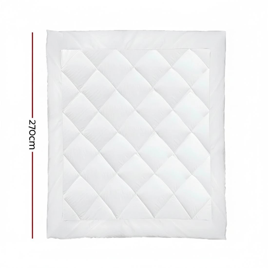 6 Giselle Bedding 700GSM Microfibre Bamboo Quilt Super King - Super King Bed - White, 6 of 6