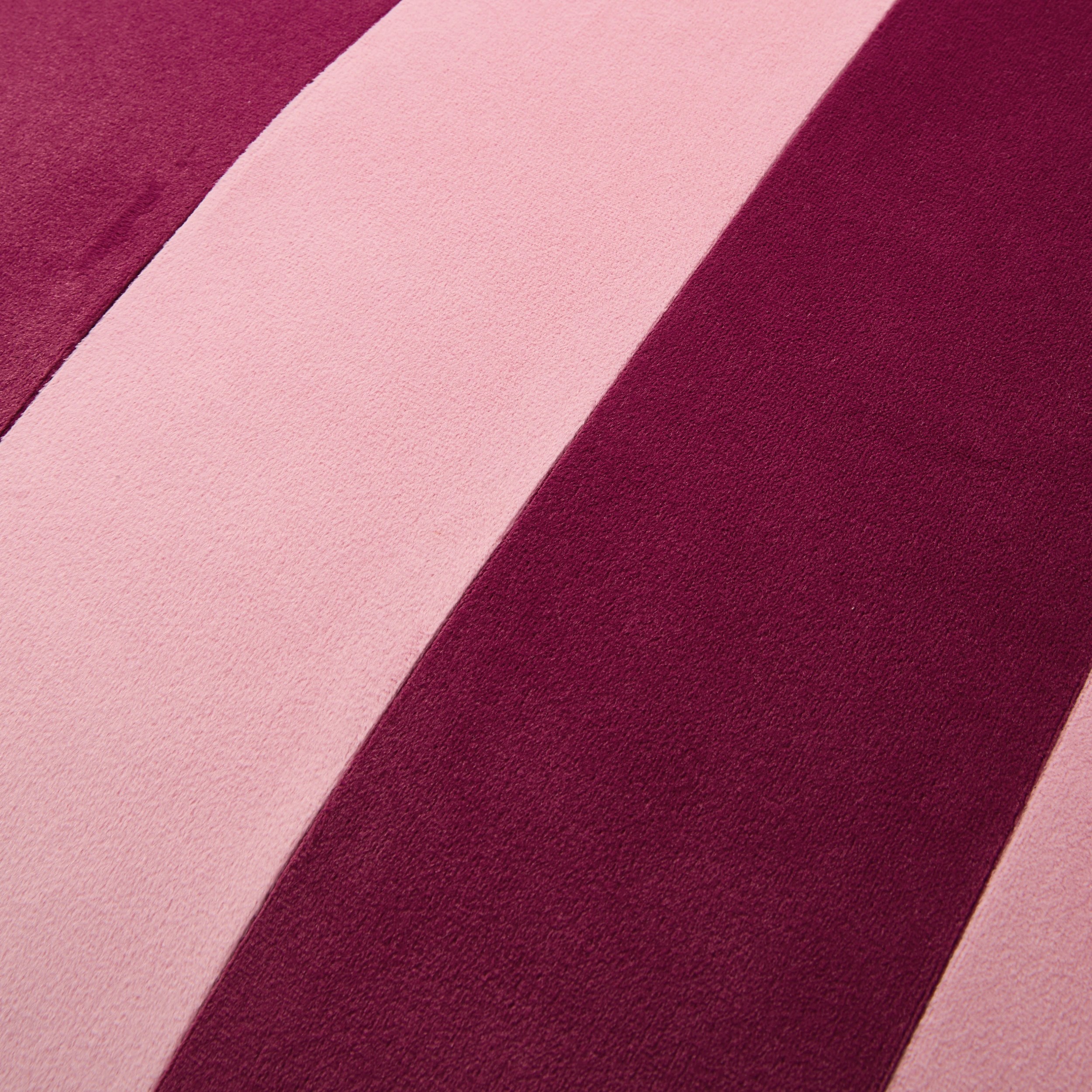 5 60cm Stripe Velvet Cushion Cover - Berry and Pink, 5 of 6