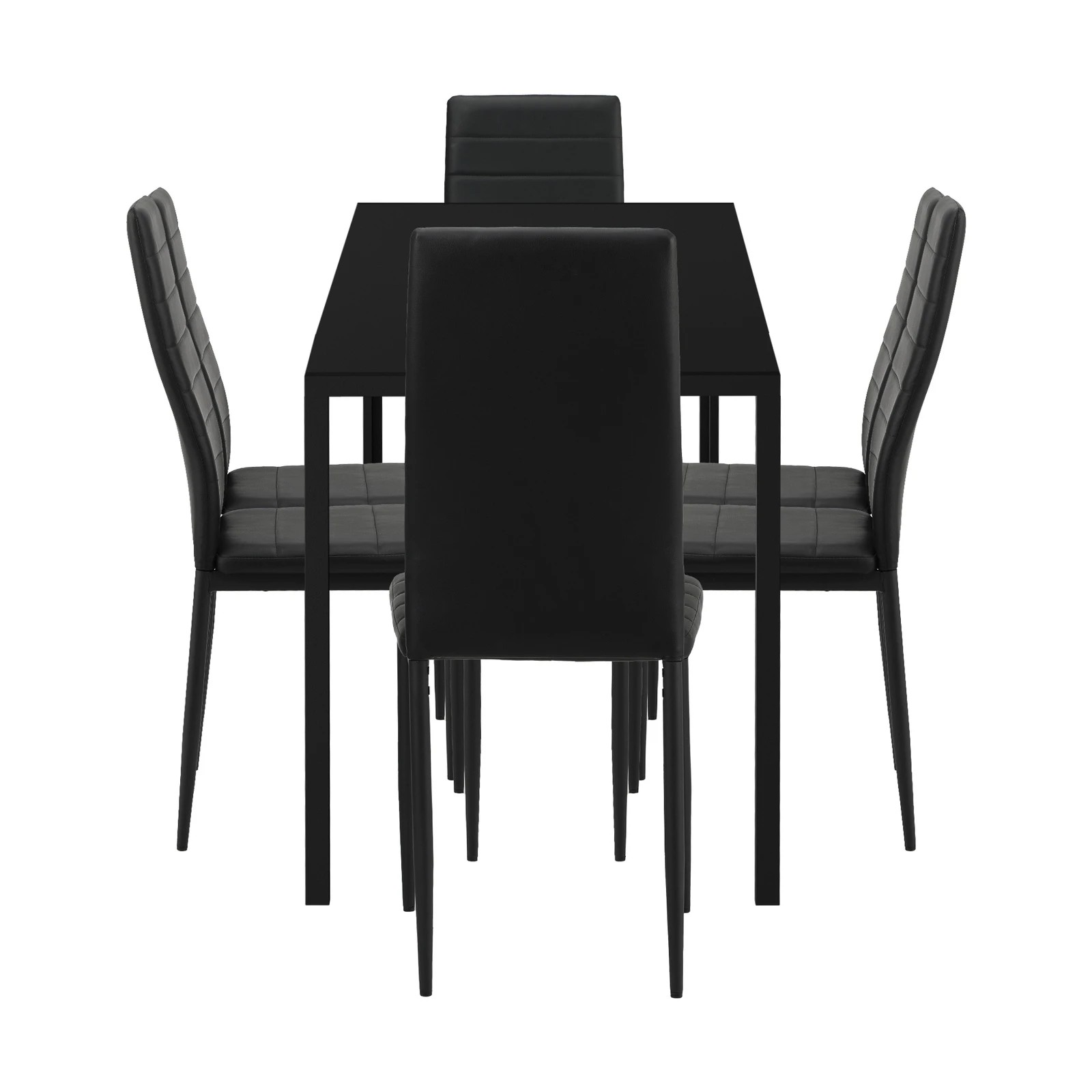 4 Oikiture 140cm Rectangle Dining Table With 6pcs Dining Chairs Wooden
 - Black, 4 of 7