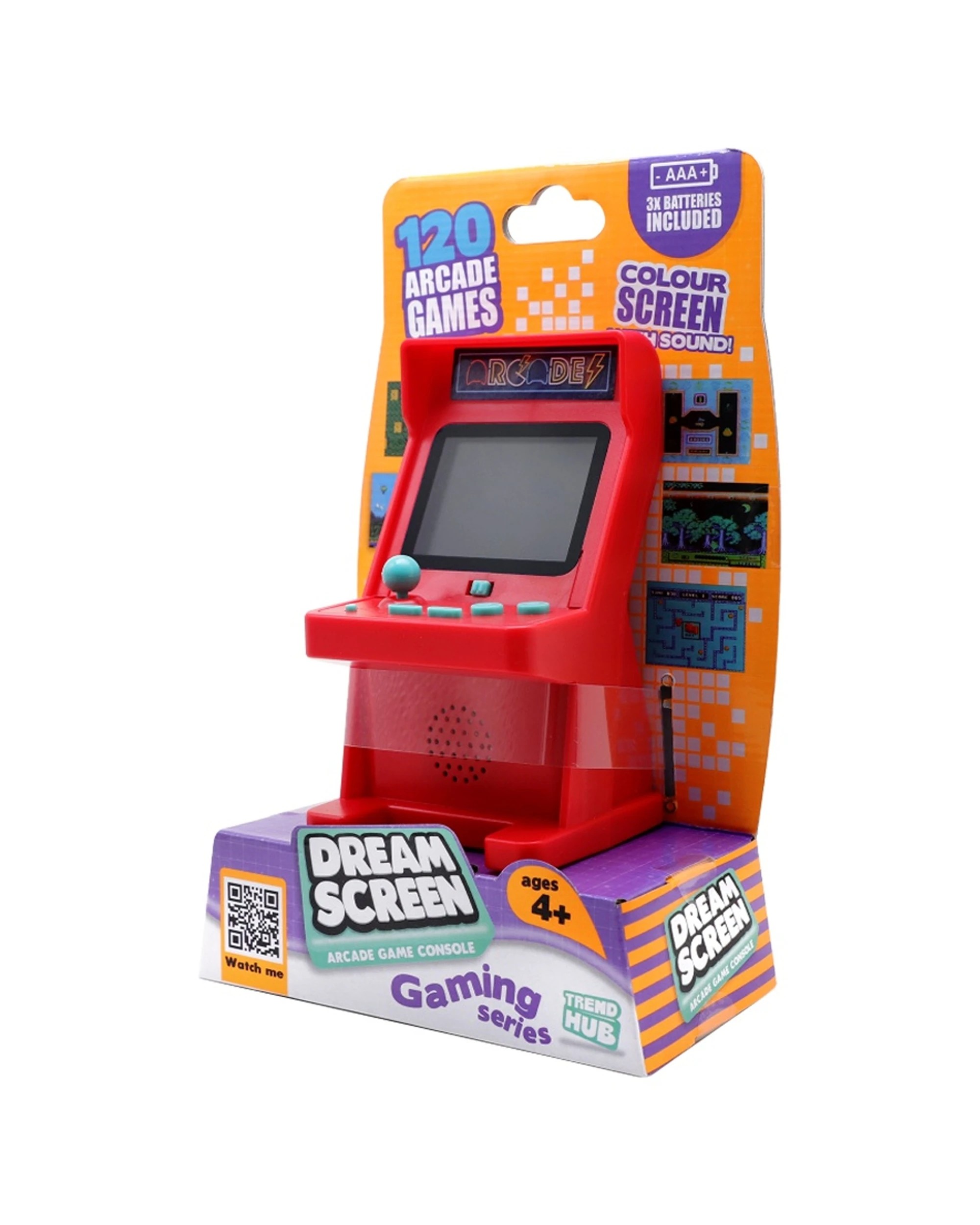 3 Trend Hub Kids Dream Screen Retro Arcade Game Console - Multi, 3 of 9