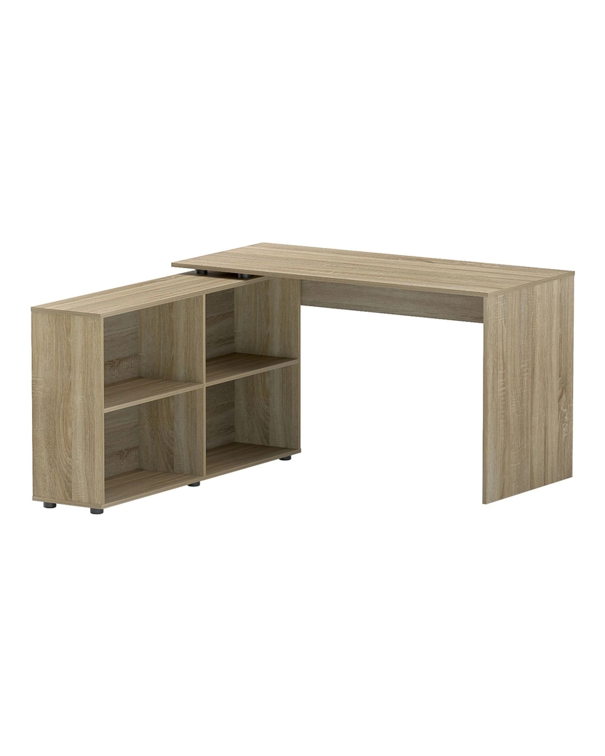 1 Artiss Computer Desk Bookshelf Oak 130cm
 - Brown, 1 of 3