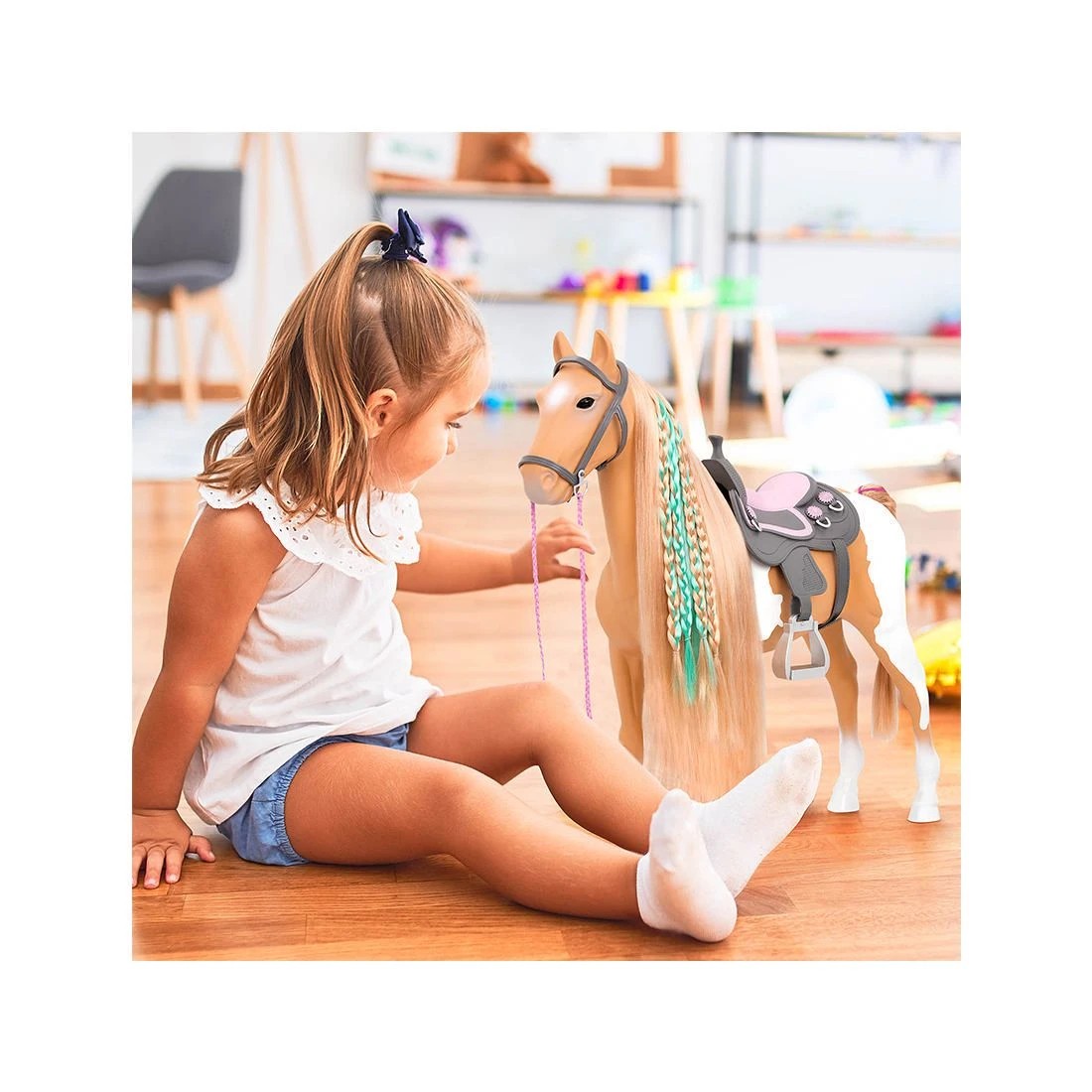 2 Our Generation From Hair to There Palomino Paint Hair Play Horse, 2 of 10