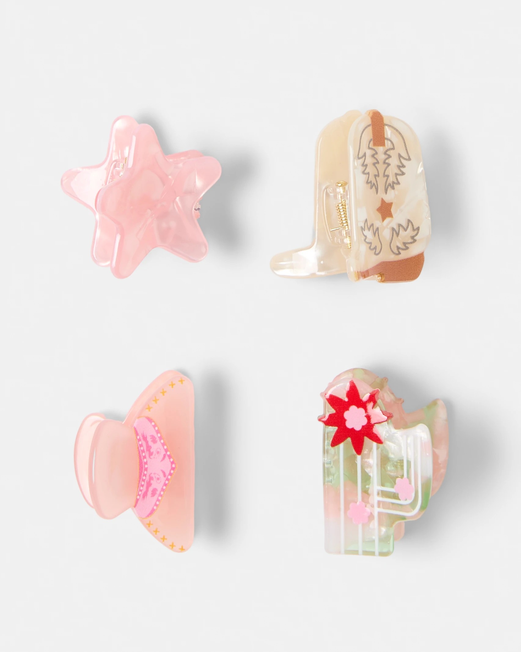 1 4 Pack Mini Rodeo Claw Hair Clip, 1 of 4