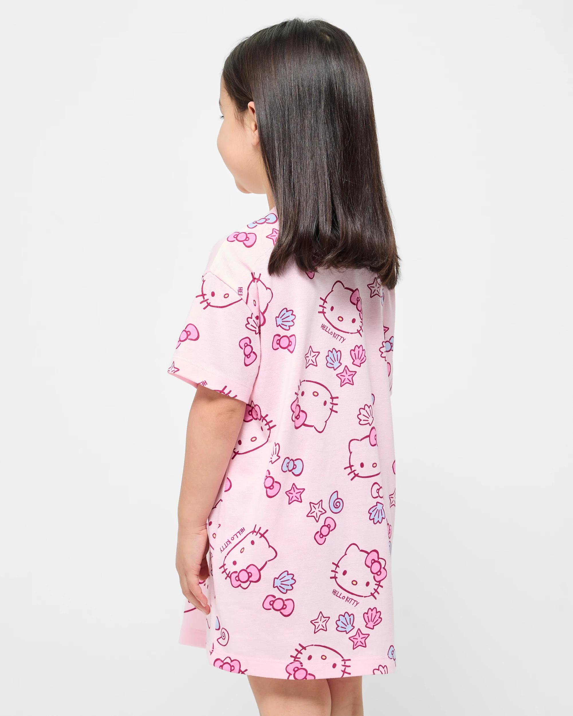 3 Hello Kitty Younger Girls Sleep Nightie PINK, 3 of 6