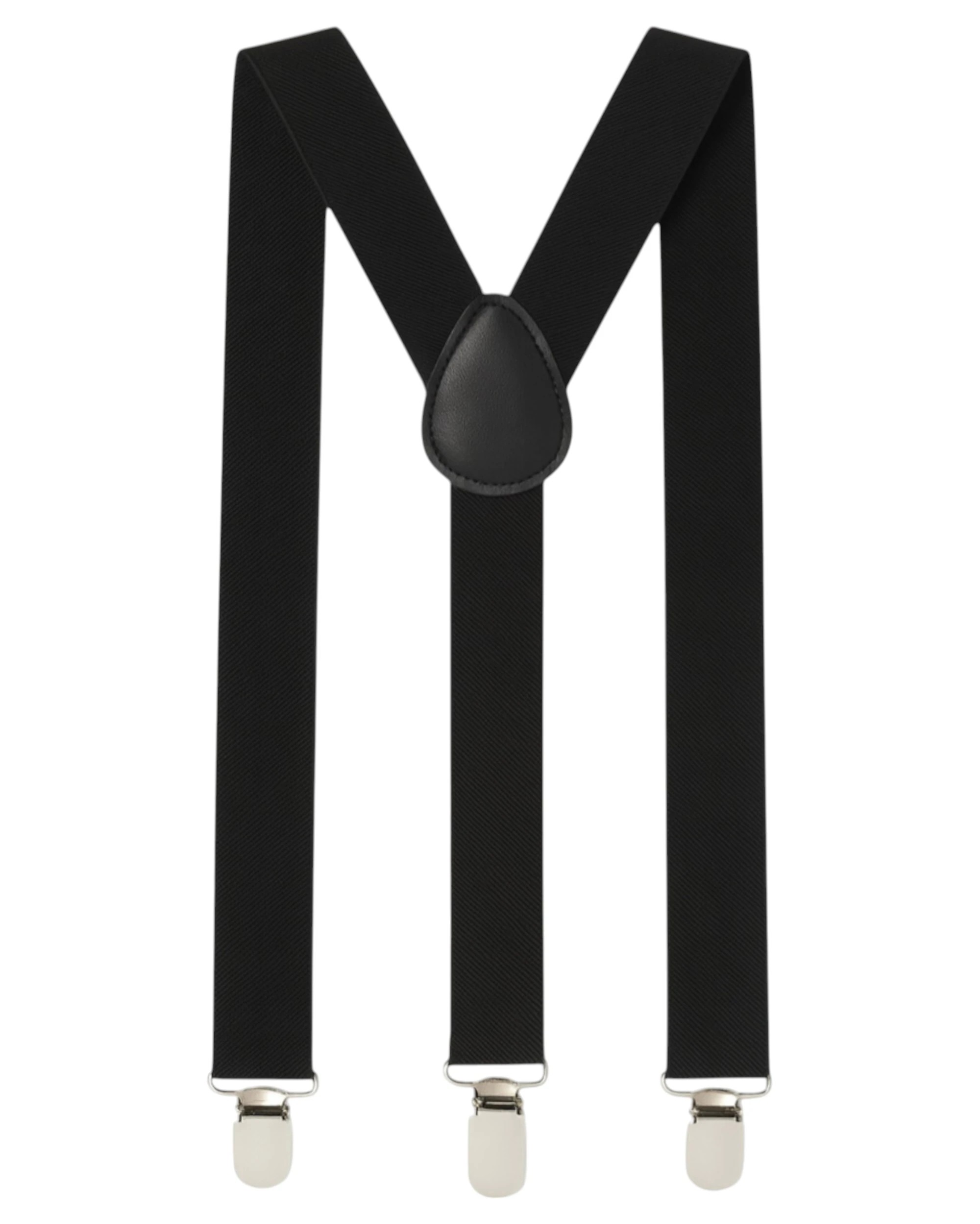 1 Zasel Mens Adjustable Extra Long 138cm Suspenders - Black, 1 of 3