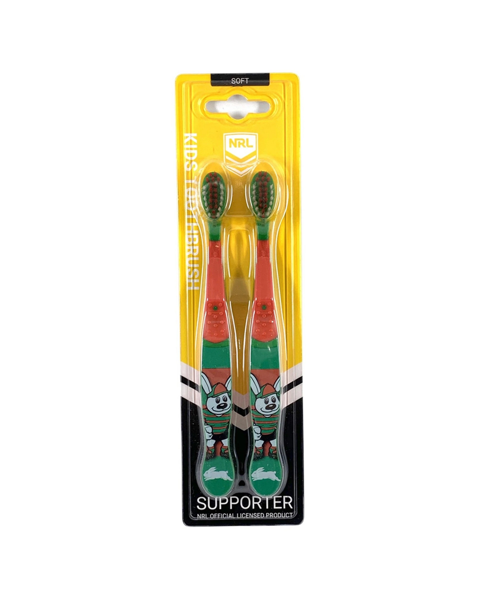 2 NRL 5x 2pc Mascot South Sydney Rabbitohs Kids/Toddler Soft Toothbrush - Multi, 2 of 2