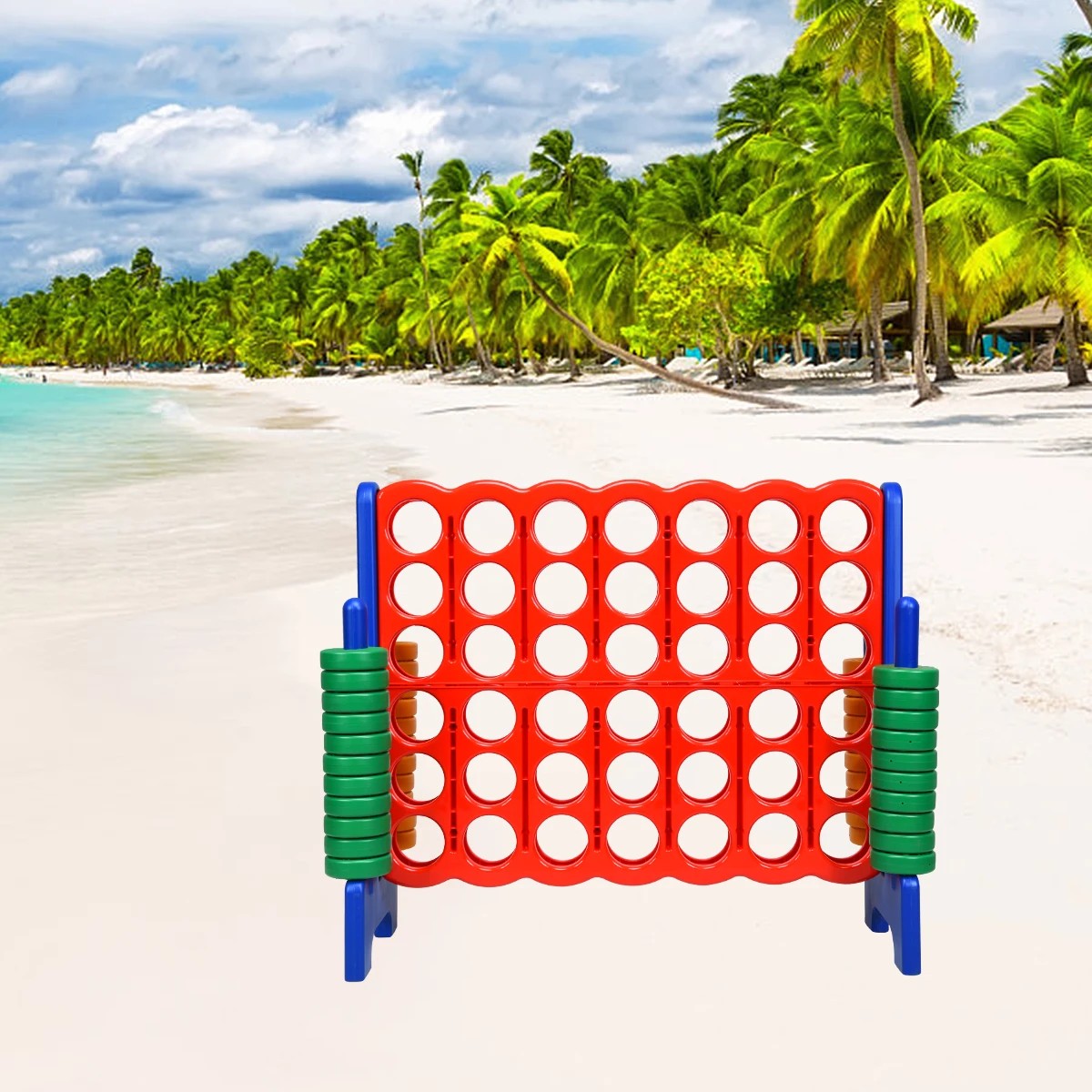 4 Costway Giant Connect 4 In A Row Jumbo Game Set, 4 of 4