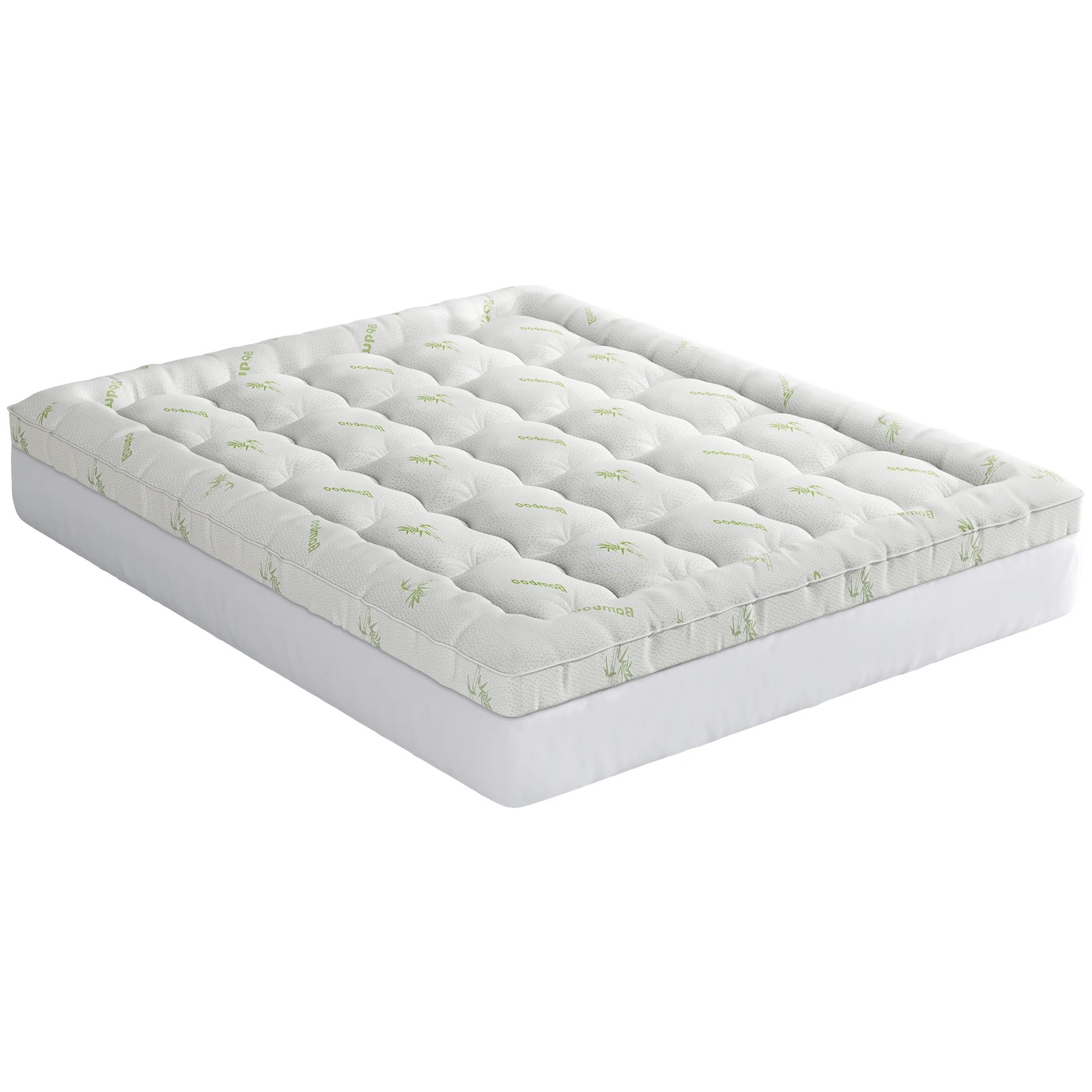 8 Starry Eucalypt Bamboo Fibre Pillowtop Mattress Topper Underlay Pad 7.5cm - Double Bed, 8 of 8
