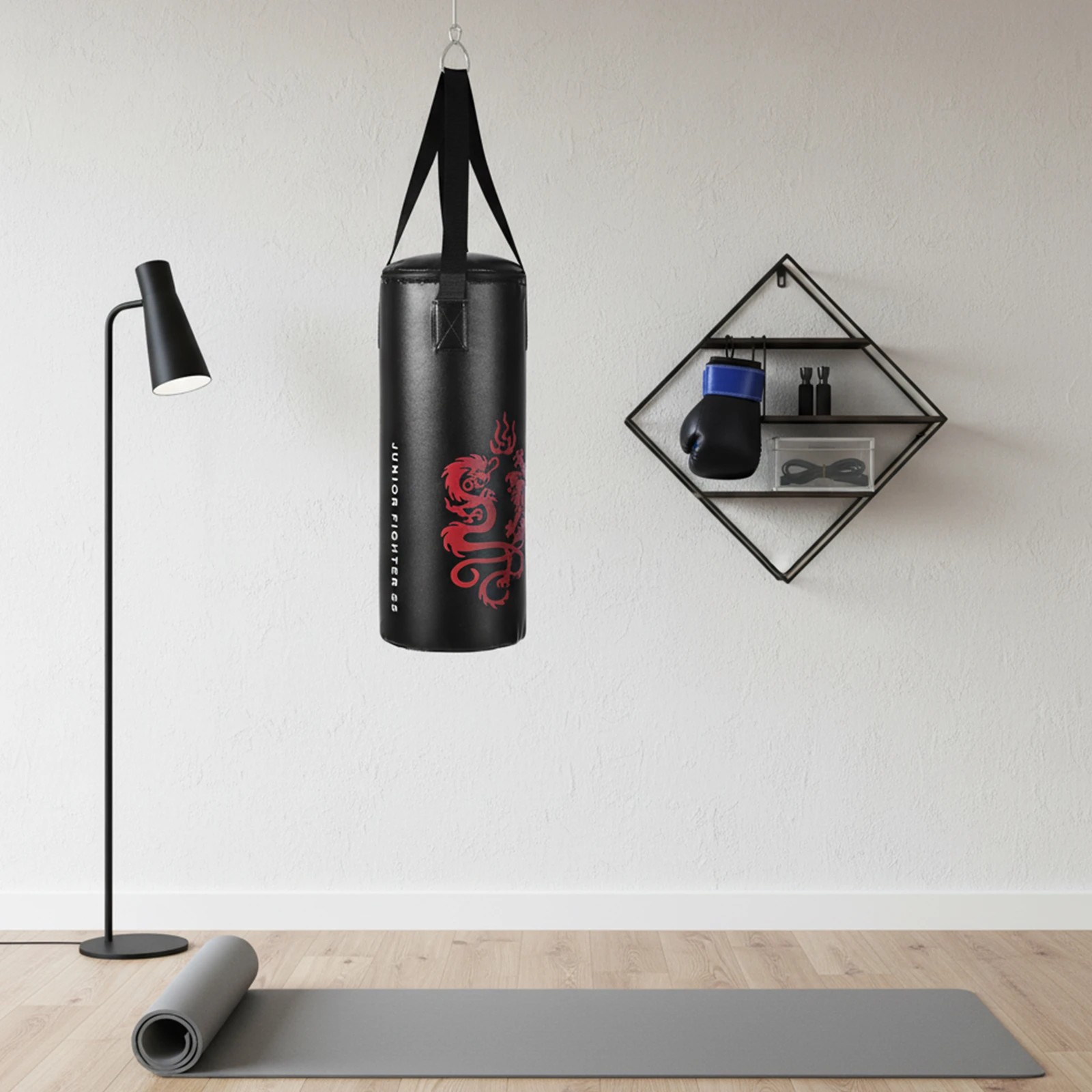 3 Costway 5PCS Kids Punching Bag Set Hanging Boxing Toy Set w/Gloves & Skipping Rope, 3 of 4