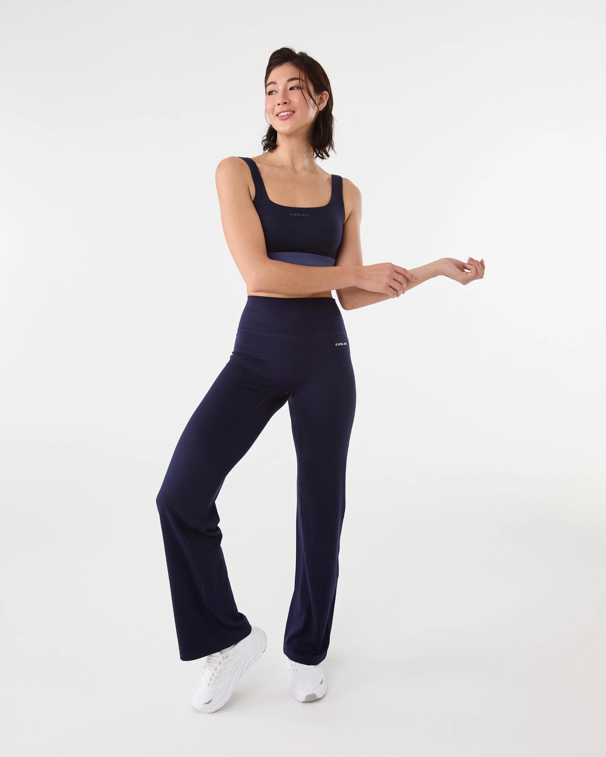 2 Everlast Womens Sculpt Straight Leg Leggings Navy, 2 of 7