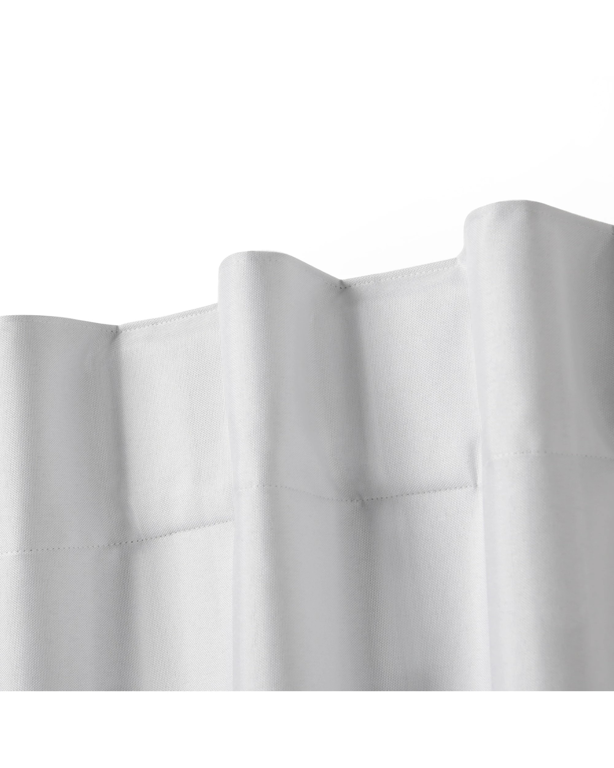 2 Sherwood Faux Linen 100% Blockout Concealed Tab Top Curtain Pair 225x223cm - White, 2 of 6