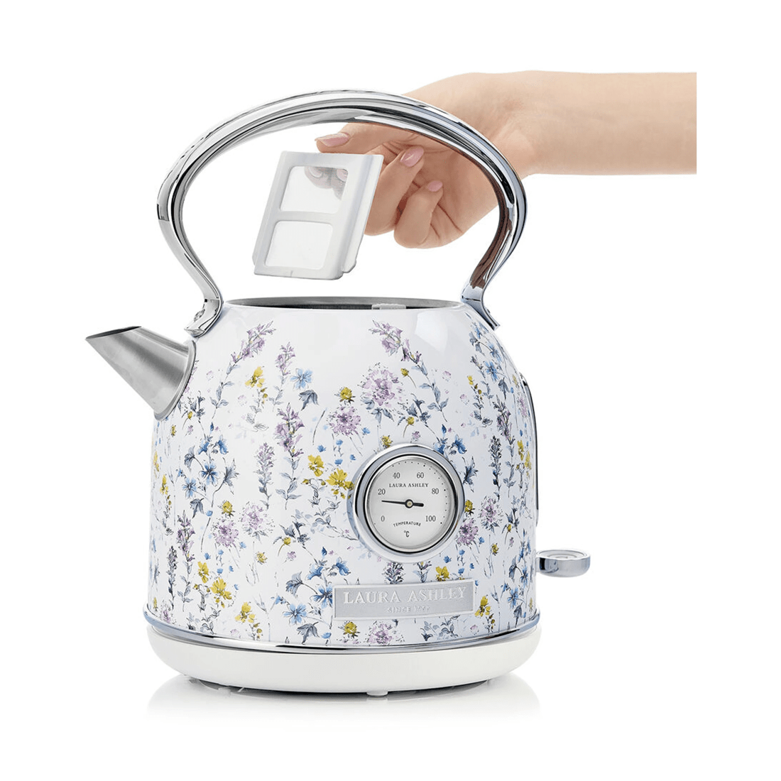 4 Laura Ashley Stainless Steel 1.7L Dome Electric Kettle With External Thermometer
 - multi, 4 of 6