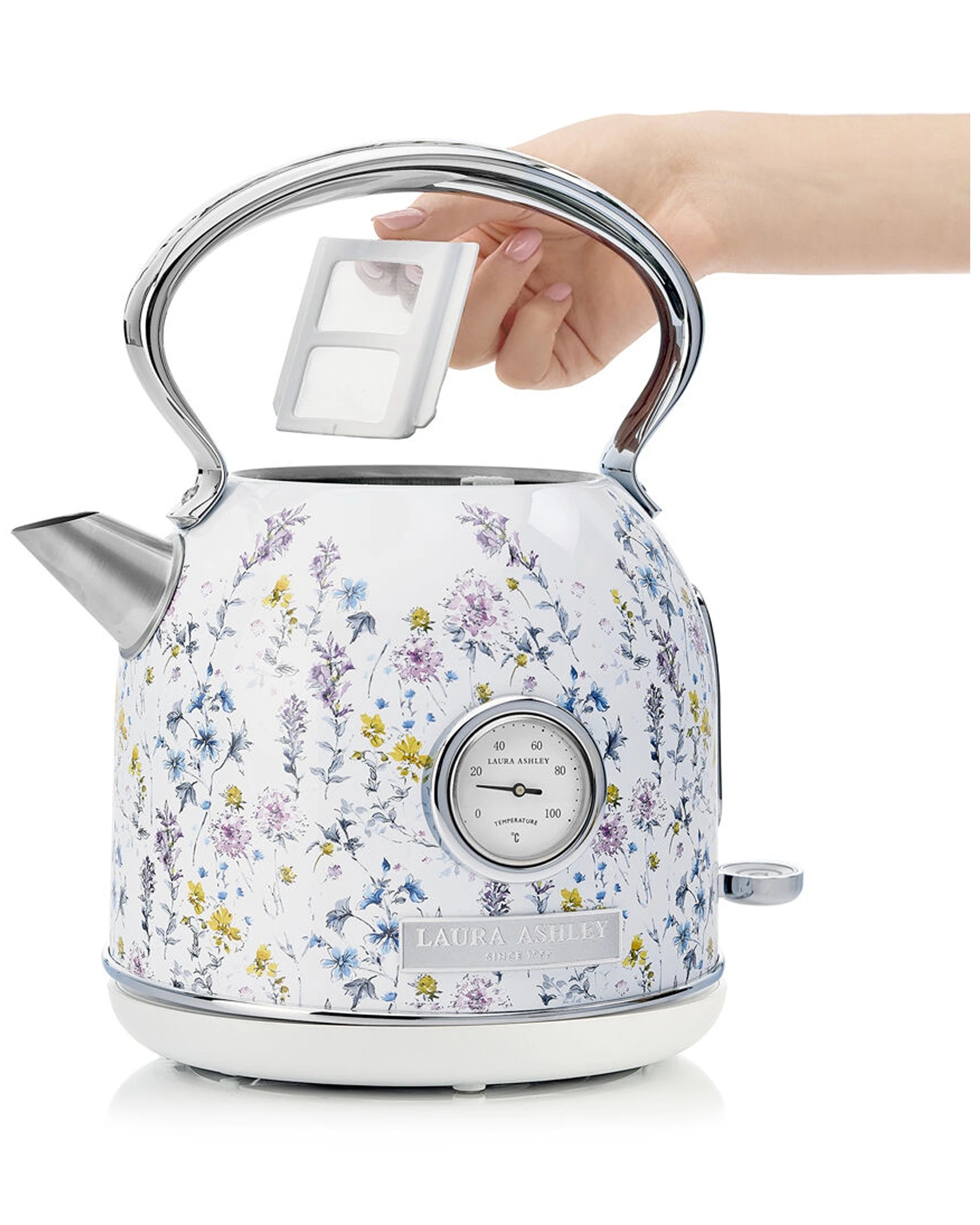 4 Laura Ashley Stainless Steel 1.7L Dome Electric Kettle With External Thermometer
 - multi, 4 of 6