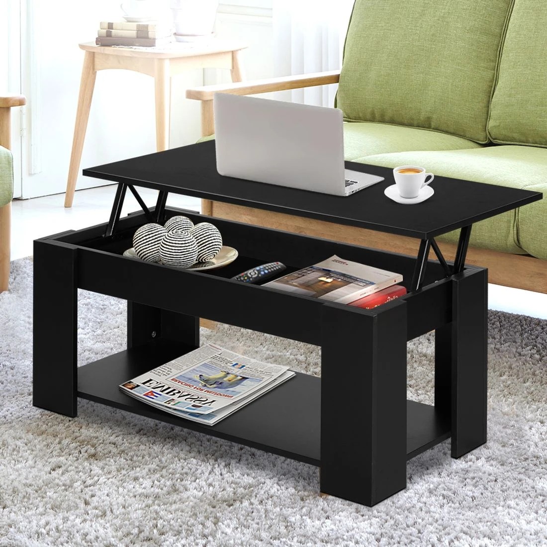 8 Artiss Coffee Table Lift-top Coffee Table
 - black, 8 of 8
