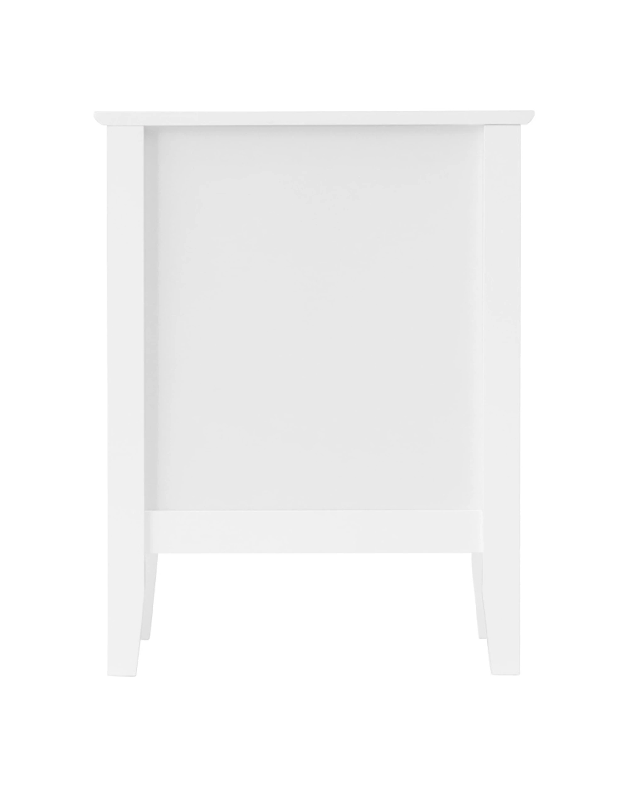 7 Alpine Bay Zara Fluted 3 Drawer Side Table With Shelf Storage Classic Style 48x35x61.5cm - White, 7 of 9