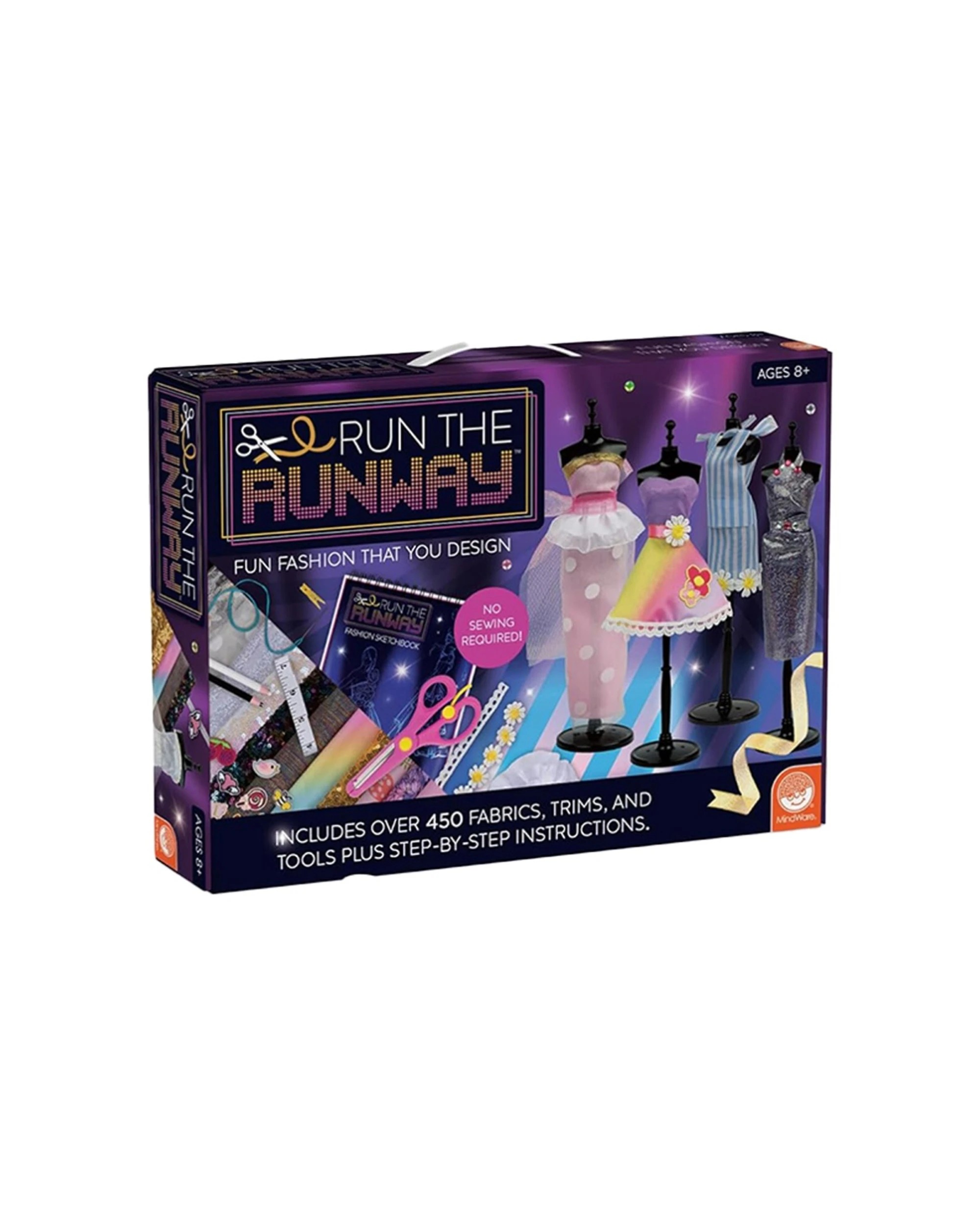 1 Mindware Run The Runway Fashion Design Kit Over 450 Fabrics - Multi, 1 of 1