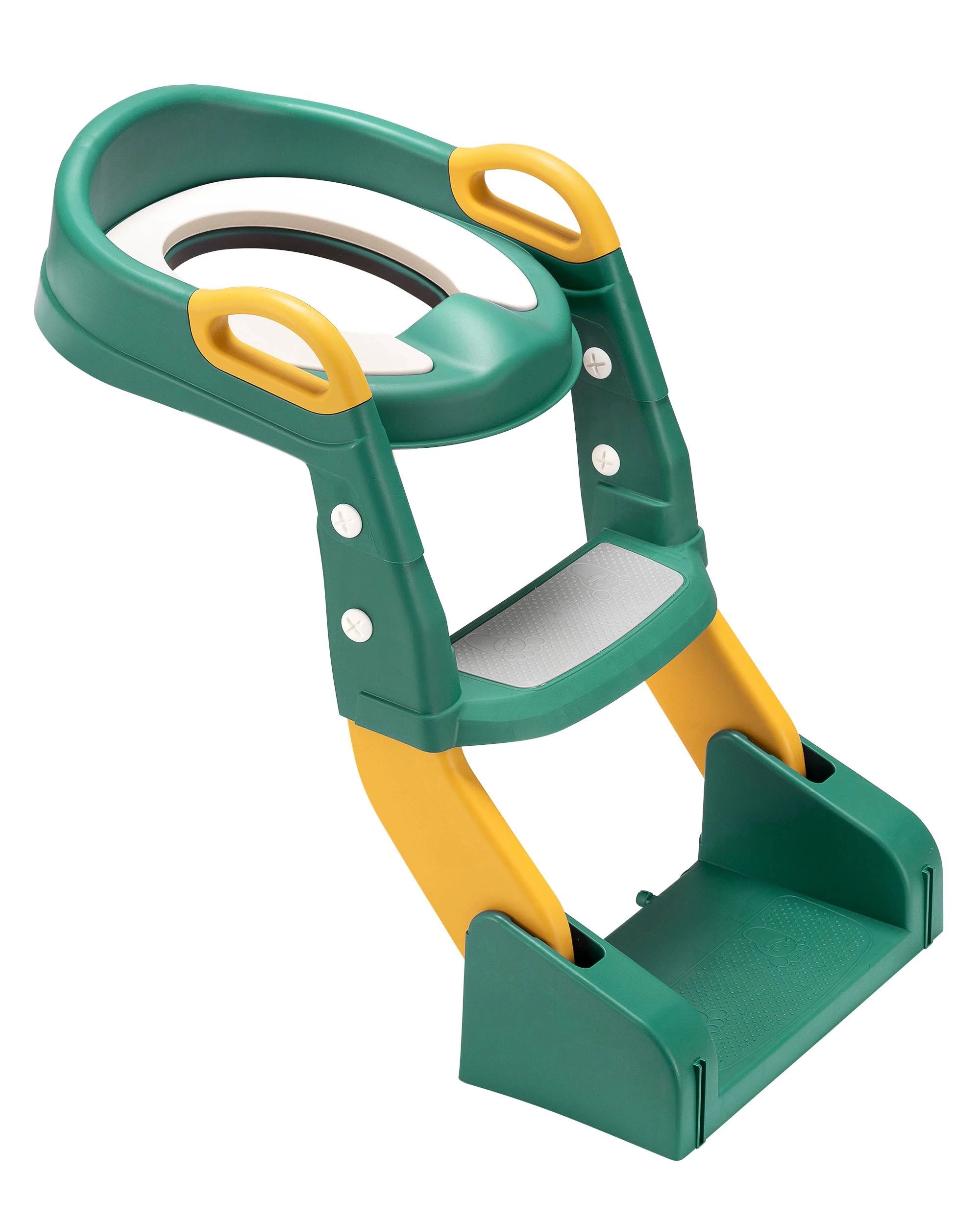 3 Playpals Potty Trainer Toilet Seat Foldable Kids Toddler Toilet Training w/ PU cushion Green, 3 of 10