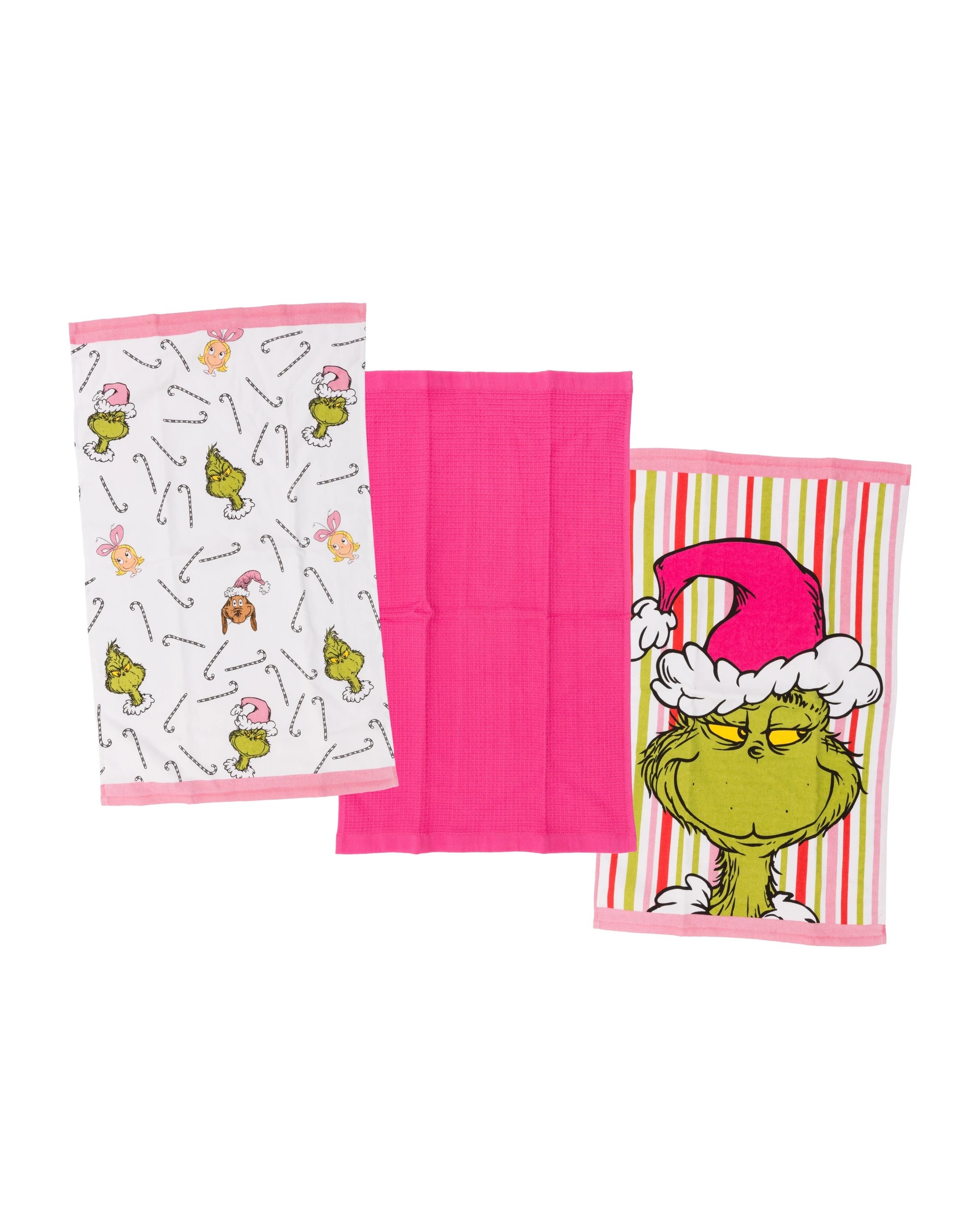 1 Set of 3 The Grinch Tea Towels, 1 of 5