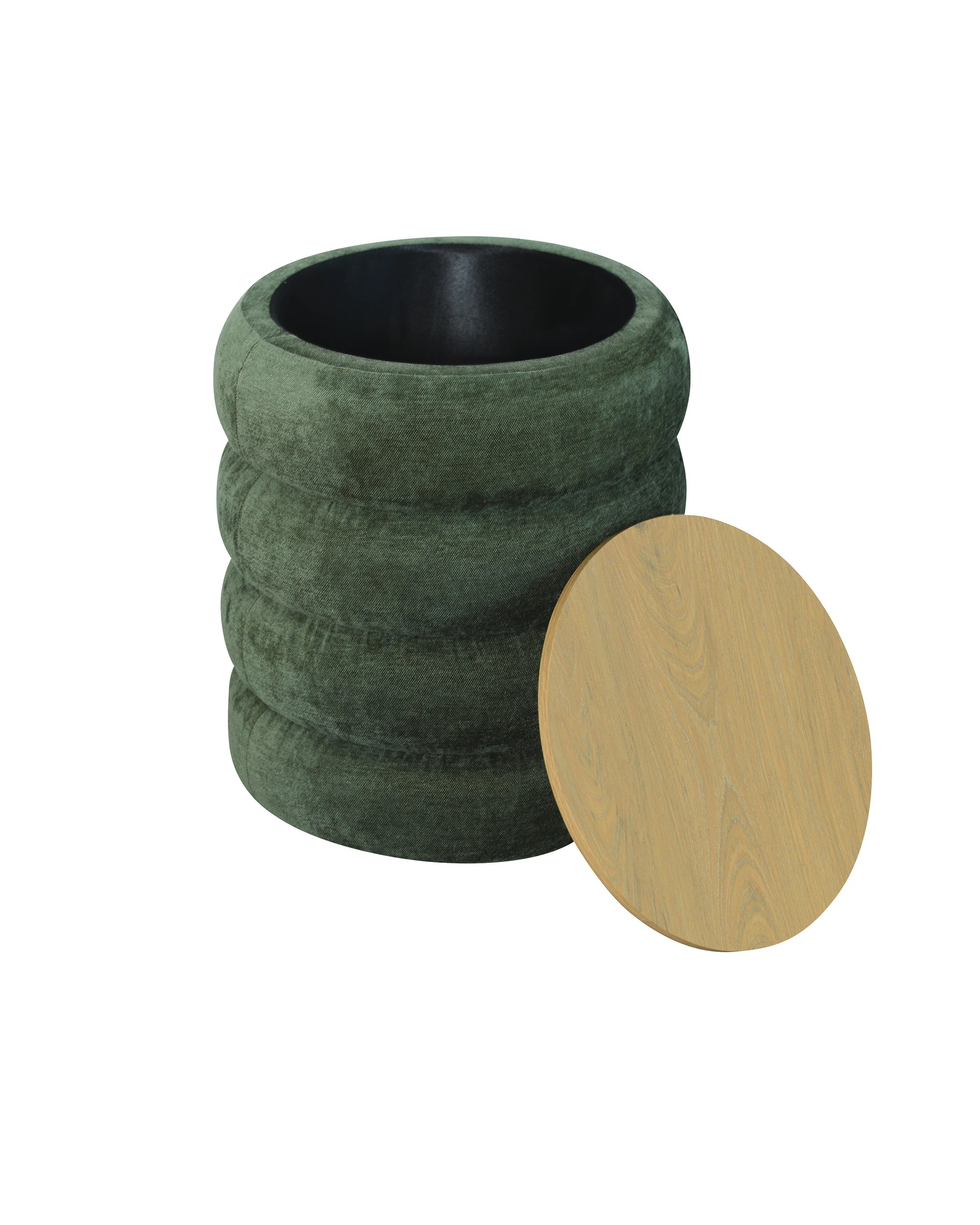 2 Bubble Ottoman with Storage - Green, 2 of 6