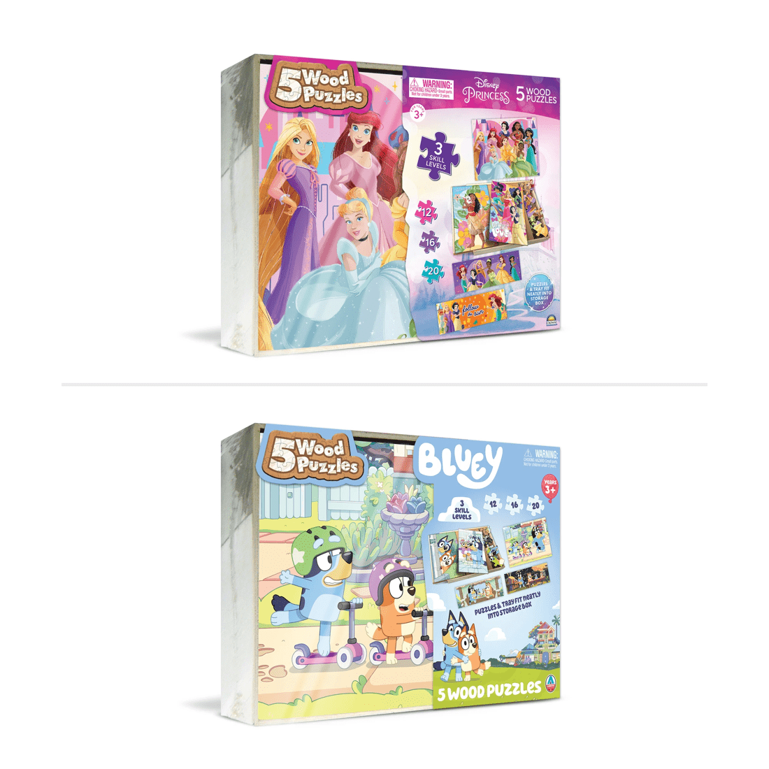 1 Licensed 5 Pack Wood Jigsaw Puzzles - Assorted* - Multi, 1 of 8