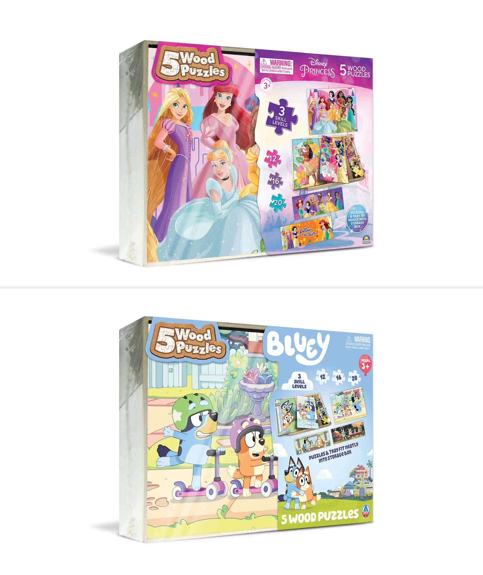 1 Licensed 5 Pack Wood Jigsaw Puzzles - Assorted* - Multi, 1 of 8