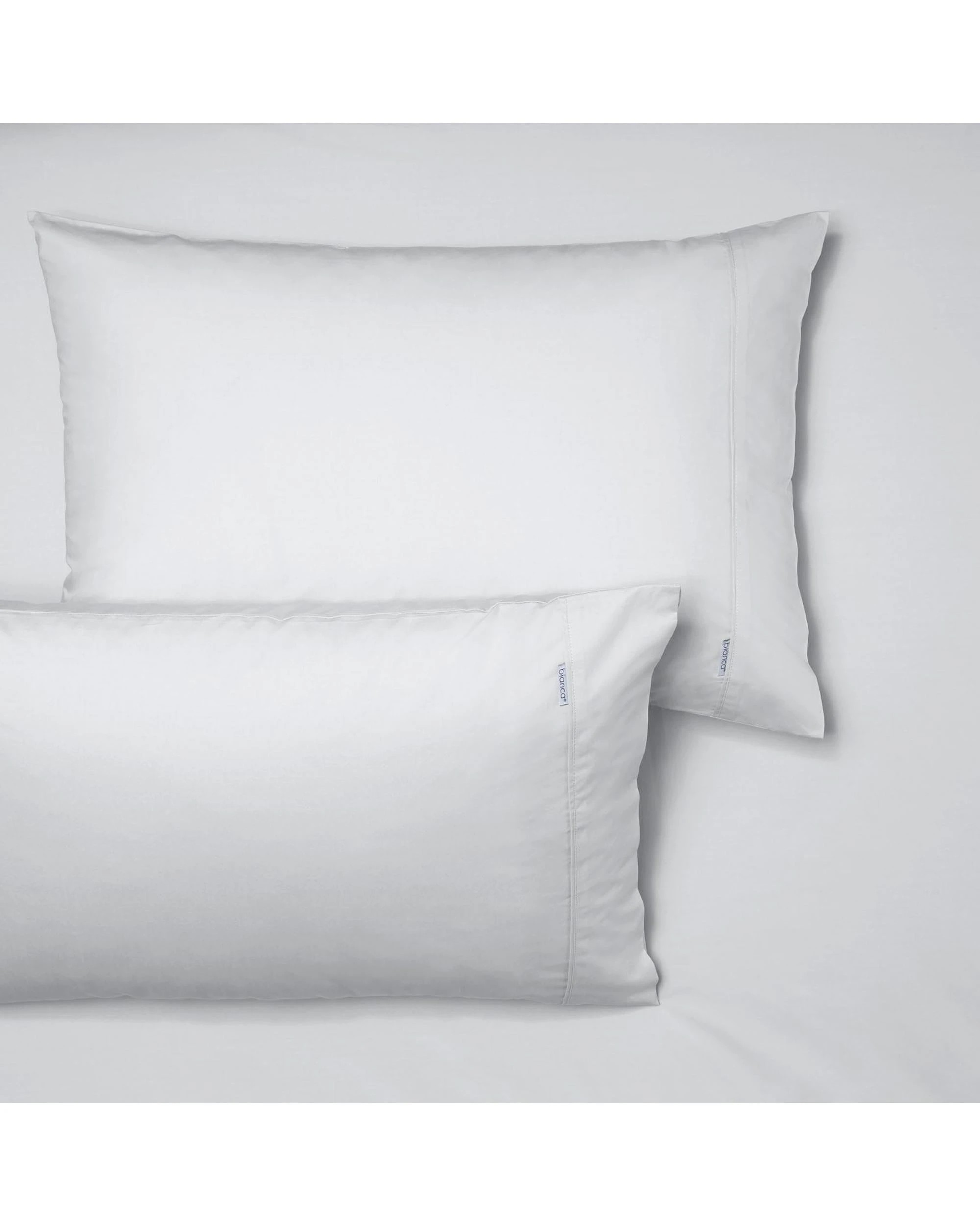 1 Bianca Bedding Heston 300 Thread Count Cotton Percale Fitted Sheet Set, Super King White - White, 1 of 1