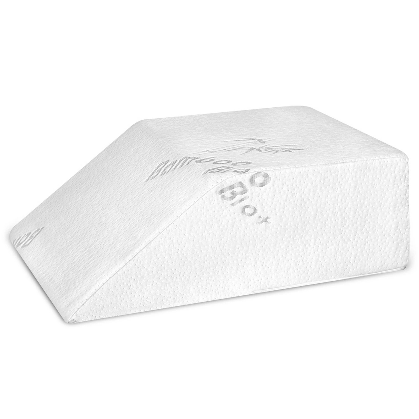 1 Starry Eucalypt Memory Foam Leg Pillow Elevation Wedge Back Rest Cushion Bamboo - White, 1 of 3