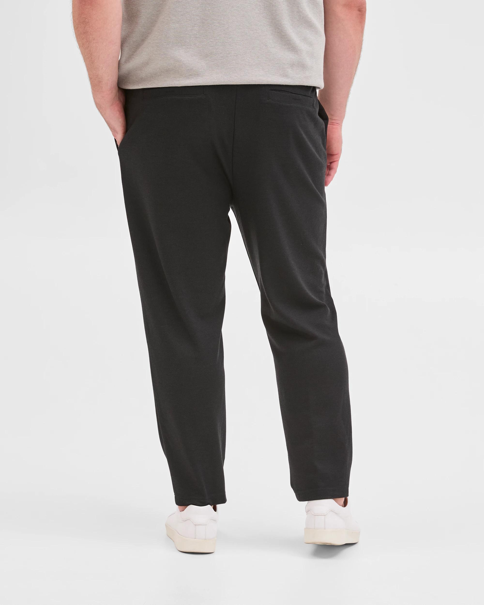 6 Target Man Plus Size Textured Trackpants BLACK, 6 of 6