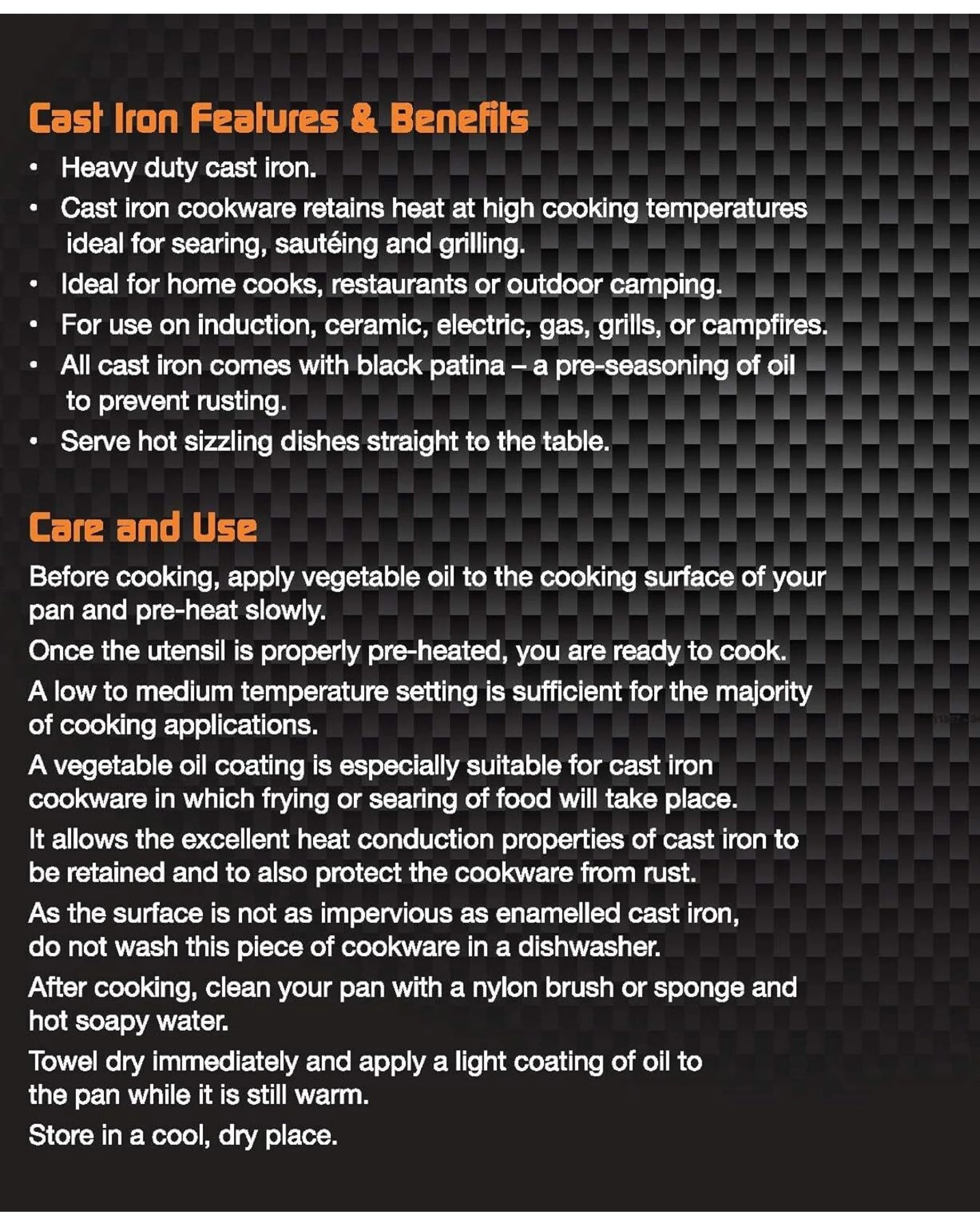 5 Pyrolux Pyrocast Skillet Cast Iron Fry Pan 19.5cm Black, 5 of 7