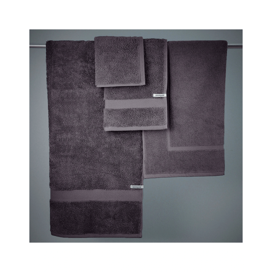 3 Canningvale 8pc Royal Splendour Home Decor Bathroom Bath Towel Set Slate
 - Grey, 3 of 3