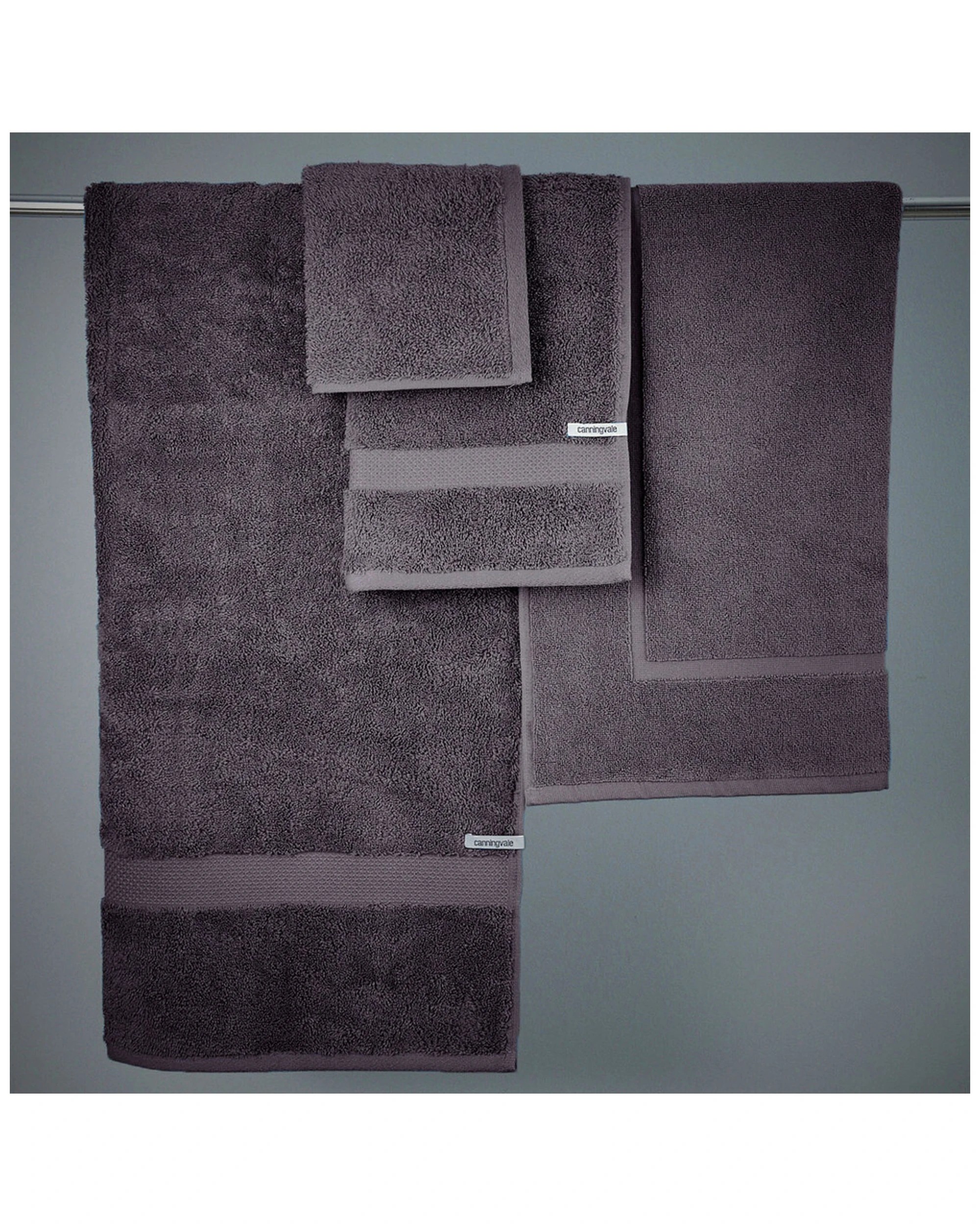 3 Canningvale 8pc Royal Splendour Home Decor Bathroom Bath Towel Set Slate
 - Grey, 3 of 3