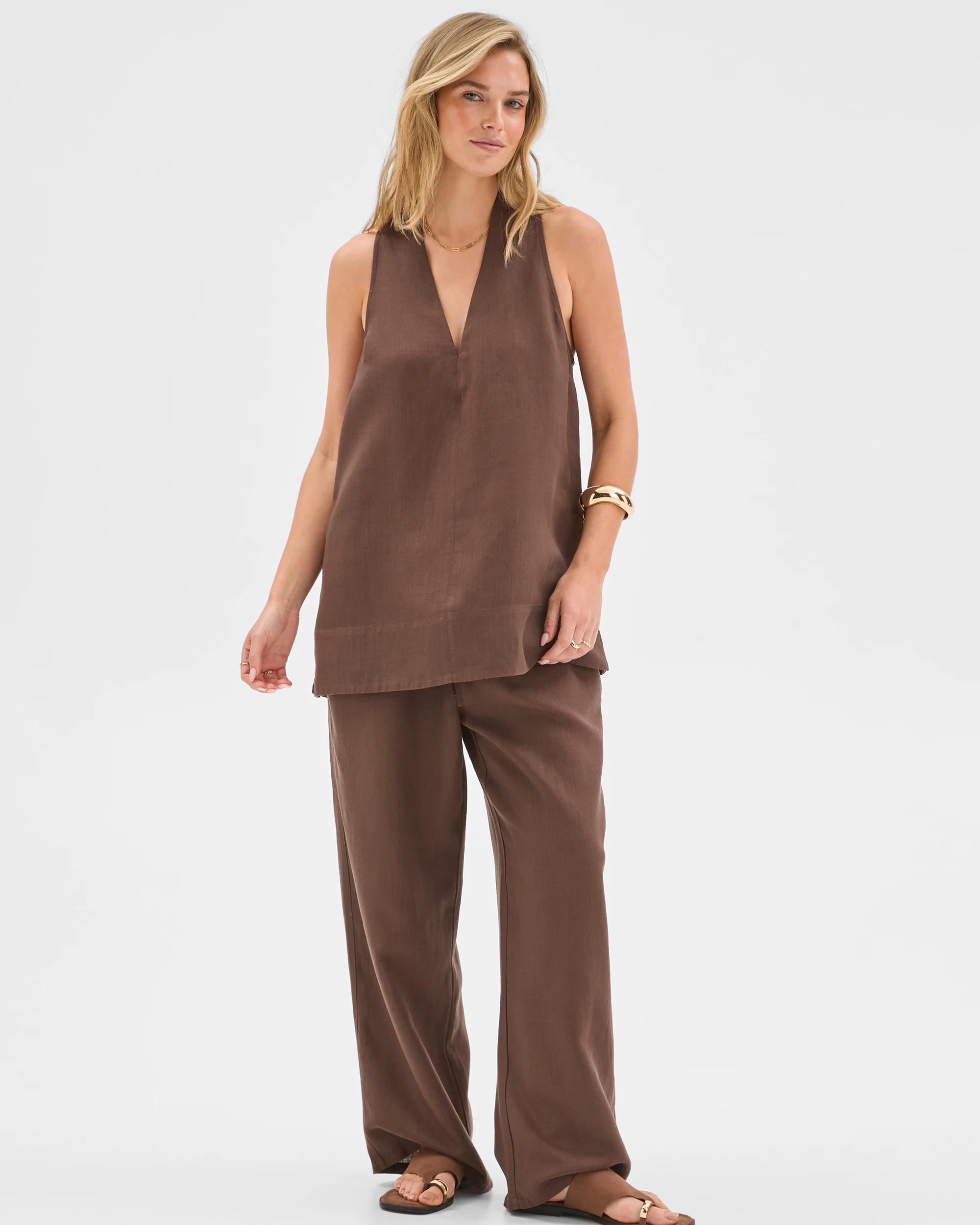 2 Lily Loves V-Neck Tunic Top BARK, 2 of 7