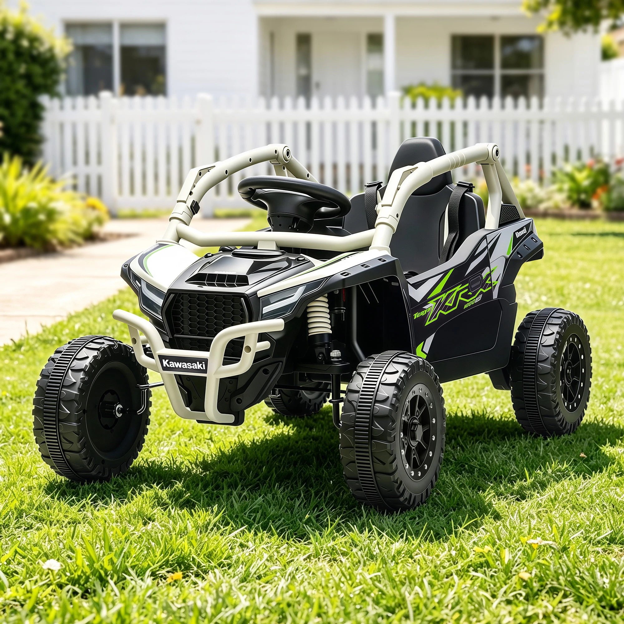 2 Kids Ride On Car Off-Road Licensed KRX1000 Electric Ride-On Toy with Remote Control - Grey, 2 of 9