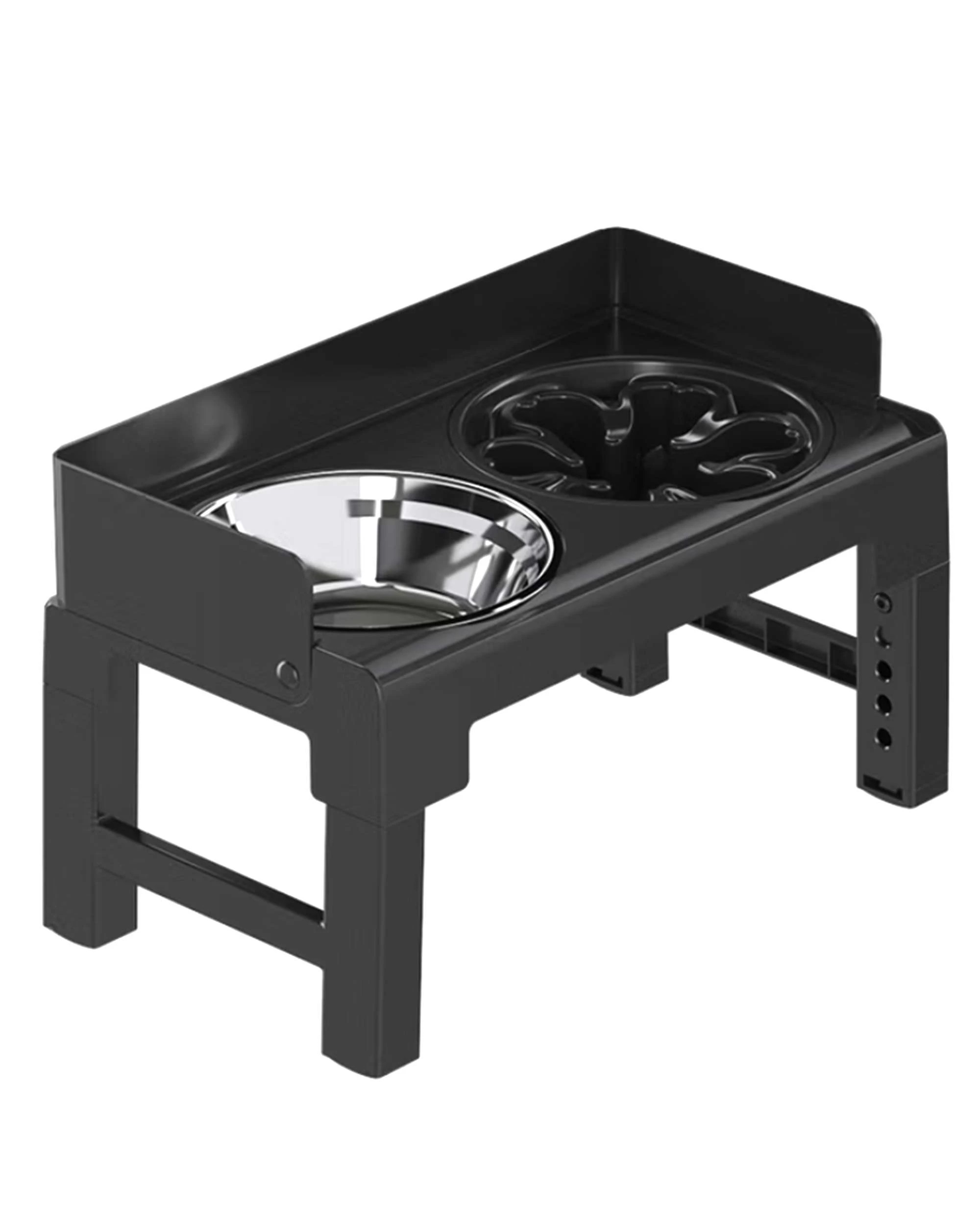 6 Advwin Elevated Pet Feeder 6 Height Adjustable Raised Dog Cat Slow Food Water Bowl, 6 of 7