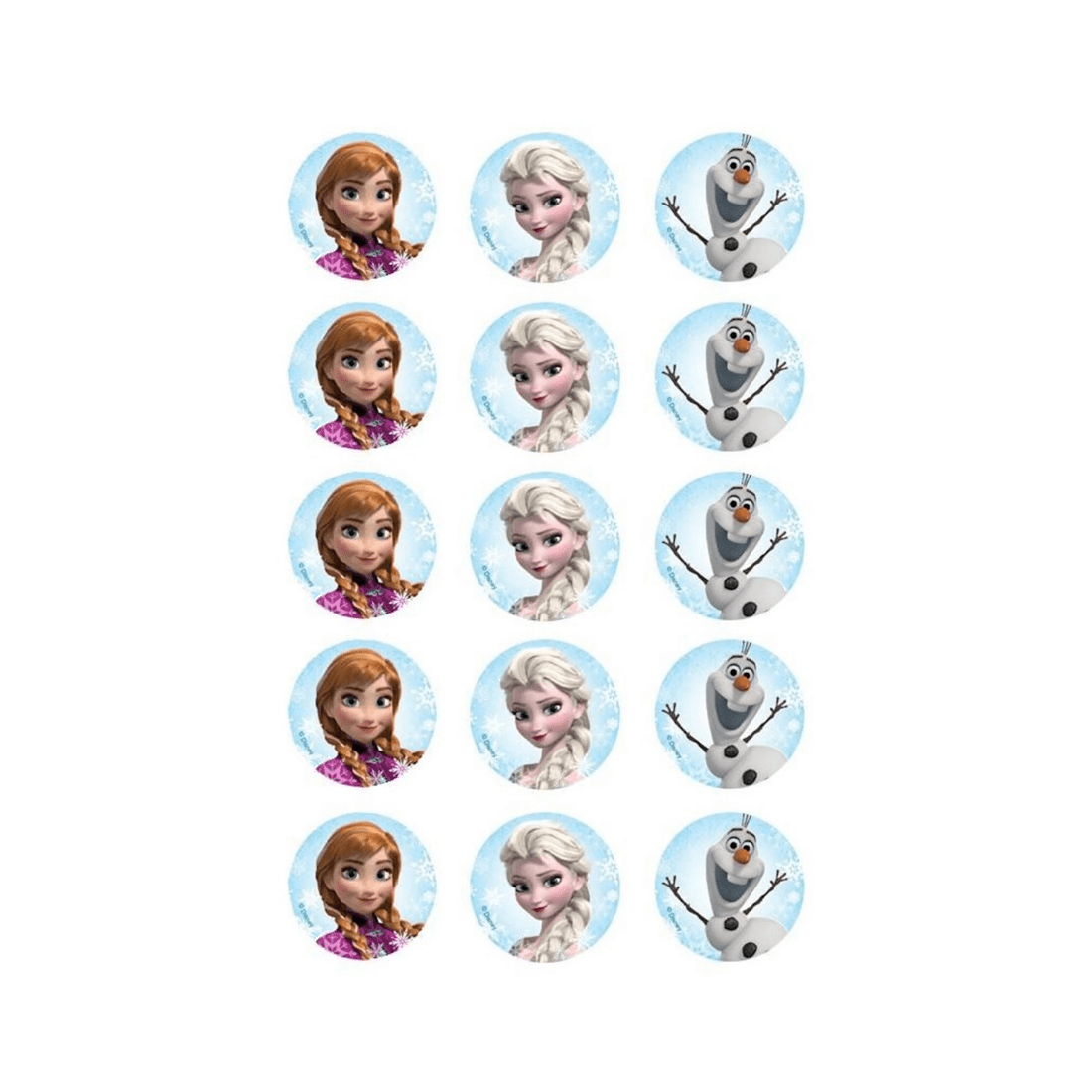 1 Decopac Frozen Edible Cupcake Decorations Pack of 15, 1 of 1