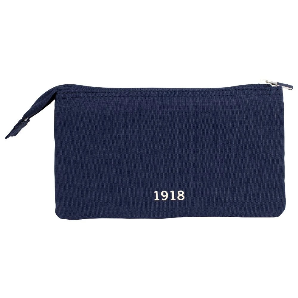 3 Milan Triple Zip Pencil Case Navy, 3 of 3