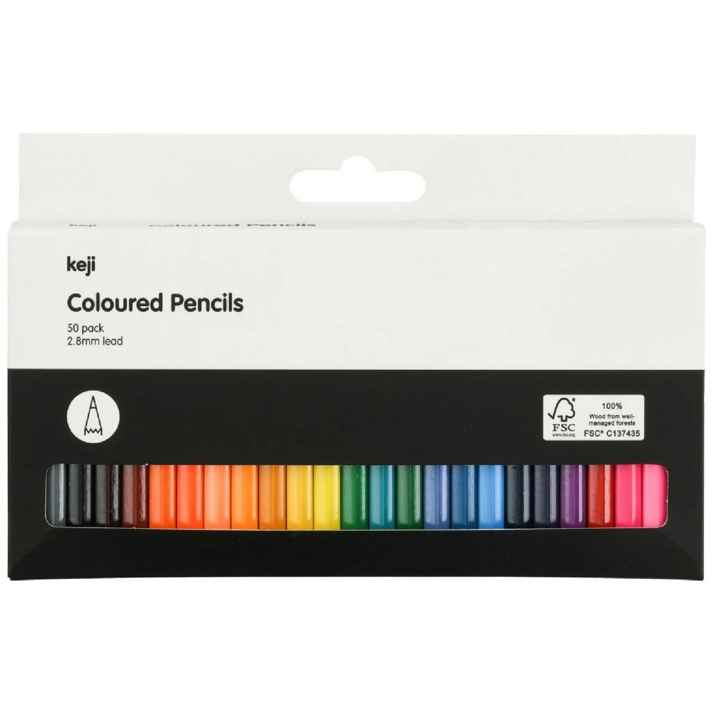 1 Keji Half Length Colour Pencils 50 Pack, 1 of 4