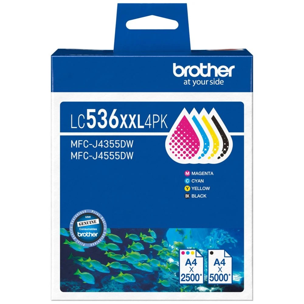1 Brother LC536XXL Ink Cartridge 4 Pack, 1 of 1