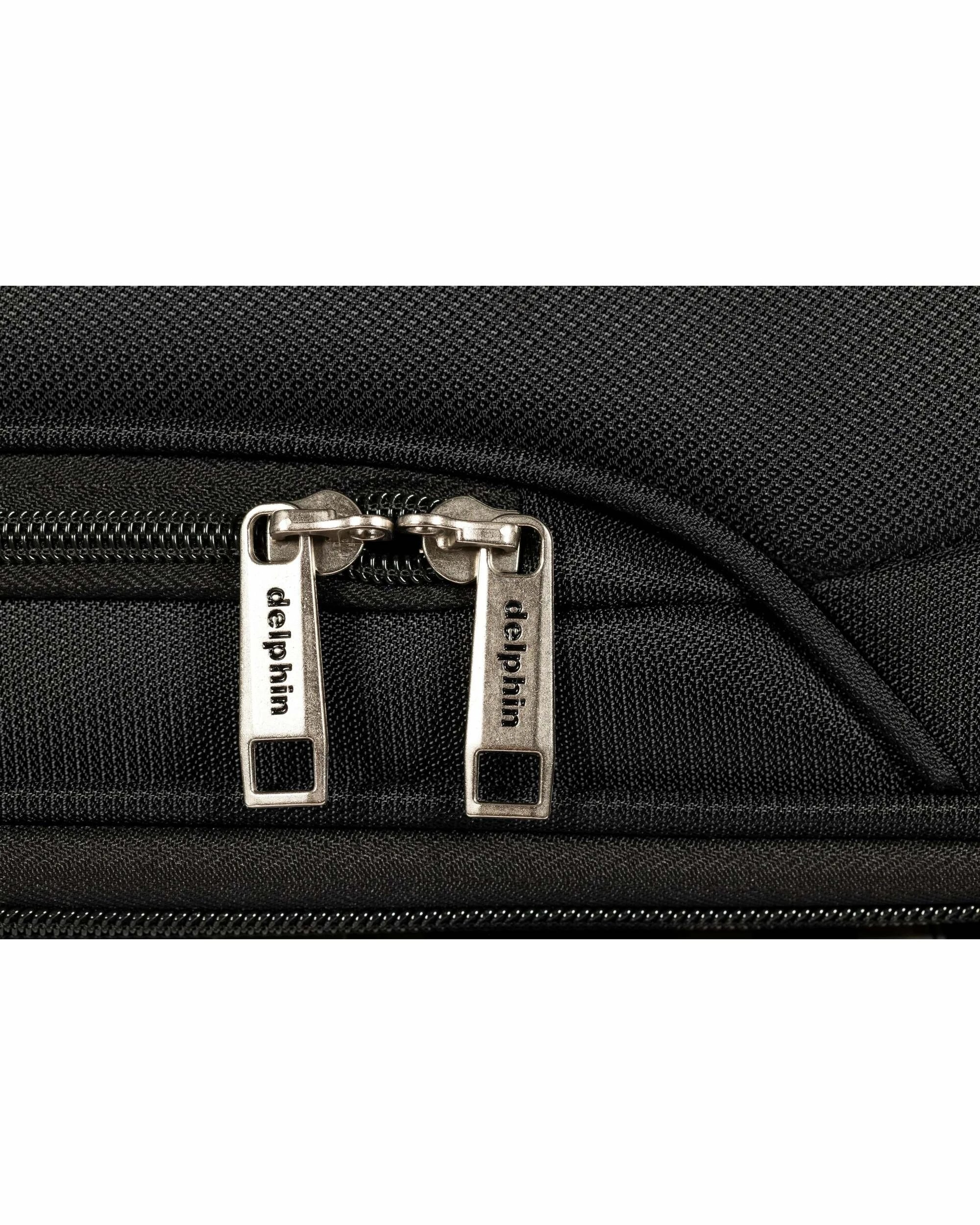 4 delphin caspian 2 Piece Suitcase Set Medium & Carry-On - Black, 4 of 4